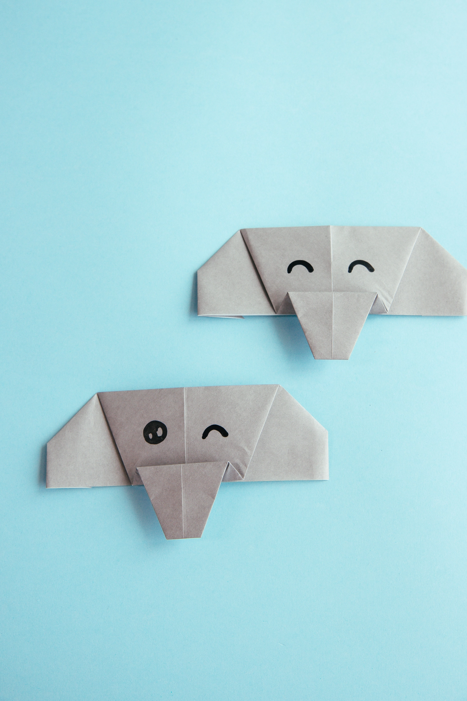origami elephant face | Origami Ok