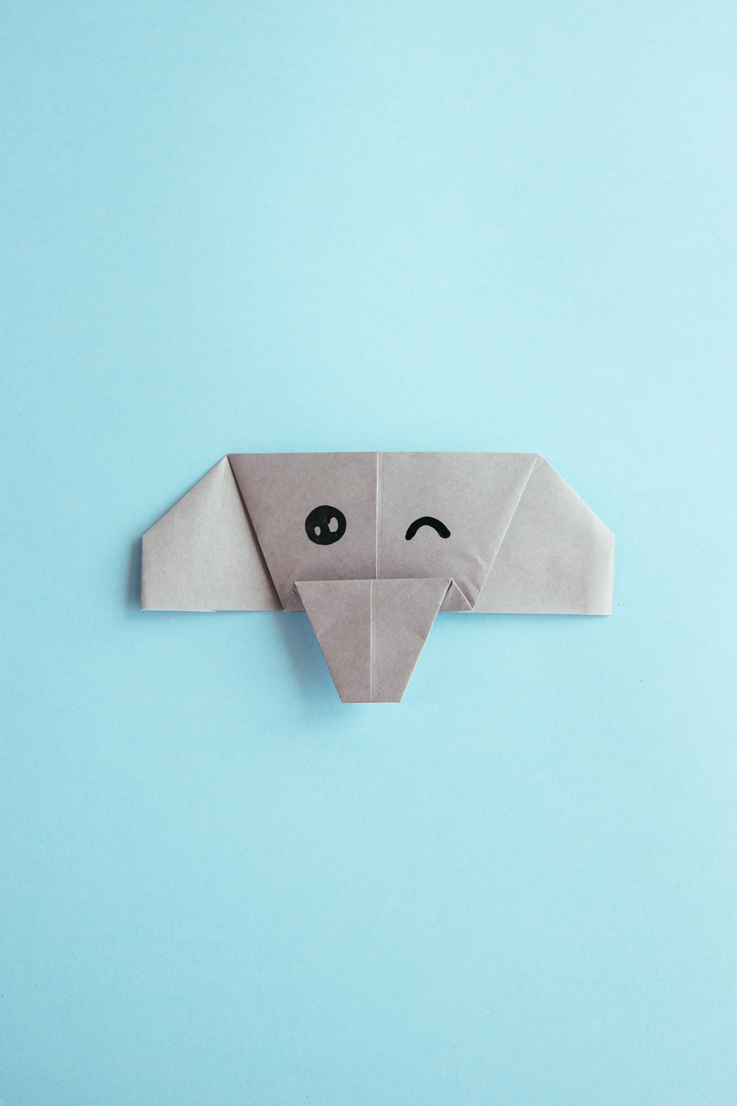 origami elephant face | Origami Ok