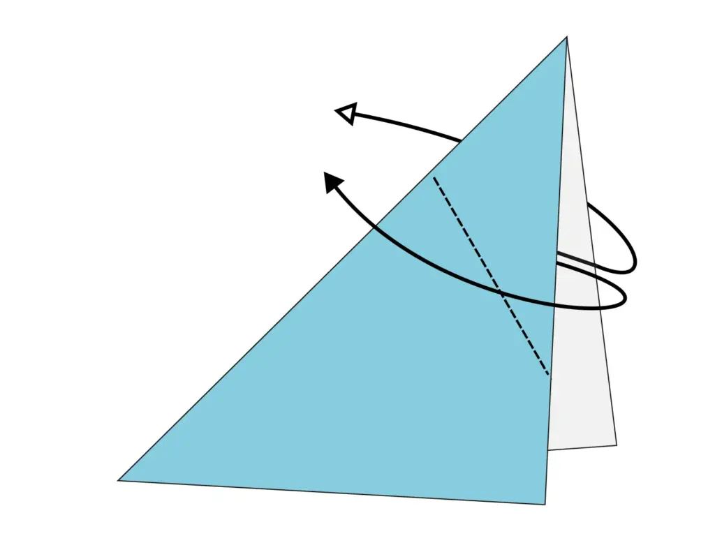 symbol of outside reverse fold | origami ok