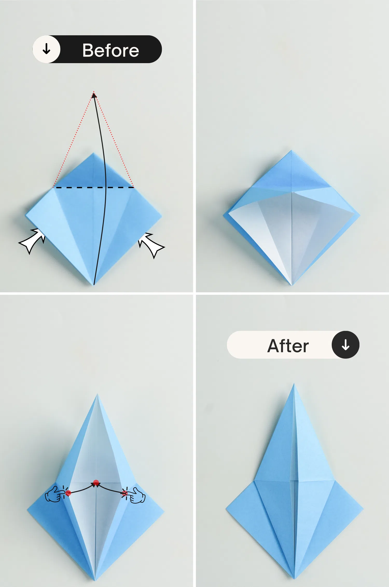 how to make origami bird base| origami ok
