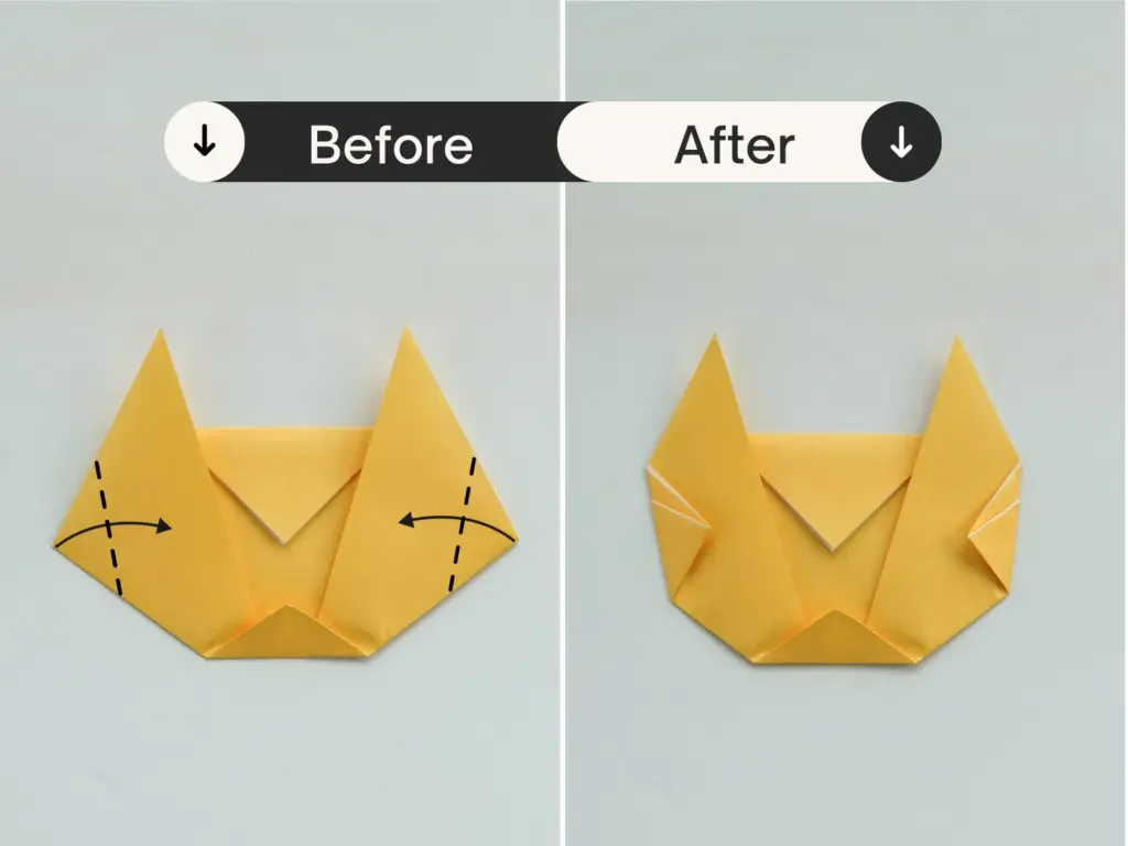 origami cat face