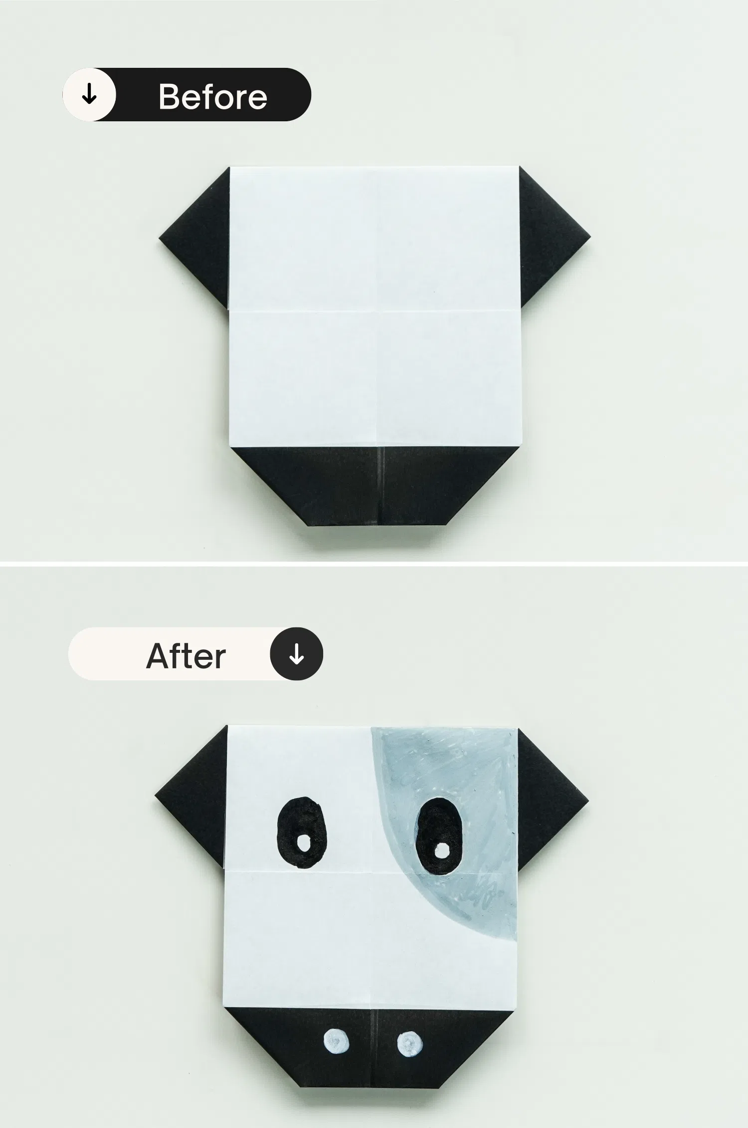 origami cow face