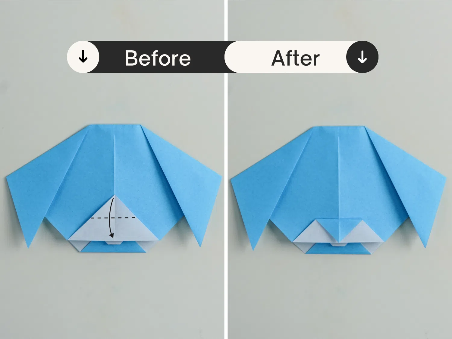 origami-dog-face