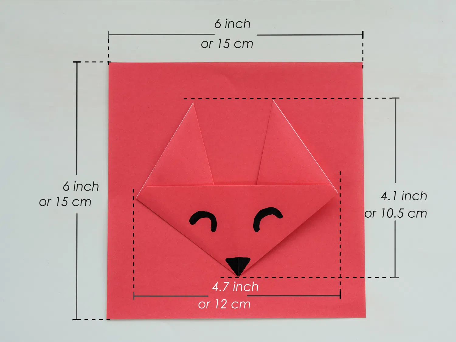 origami fox face