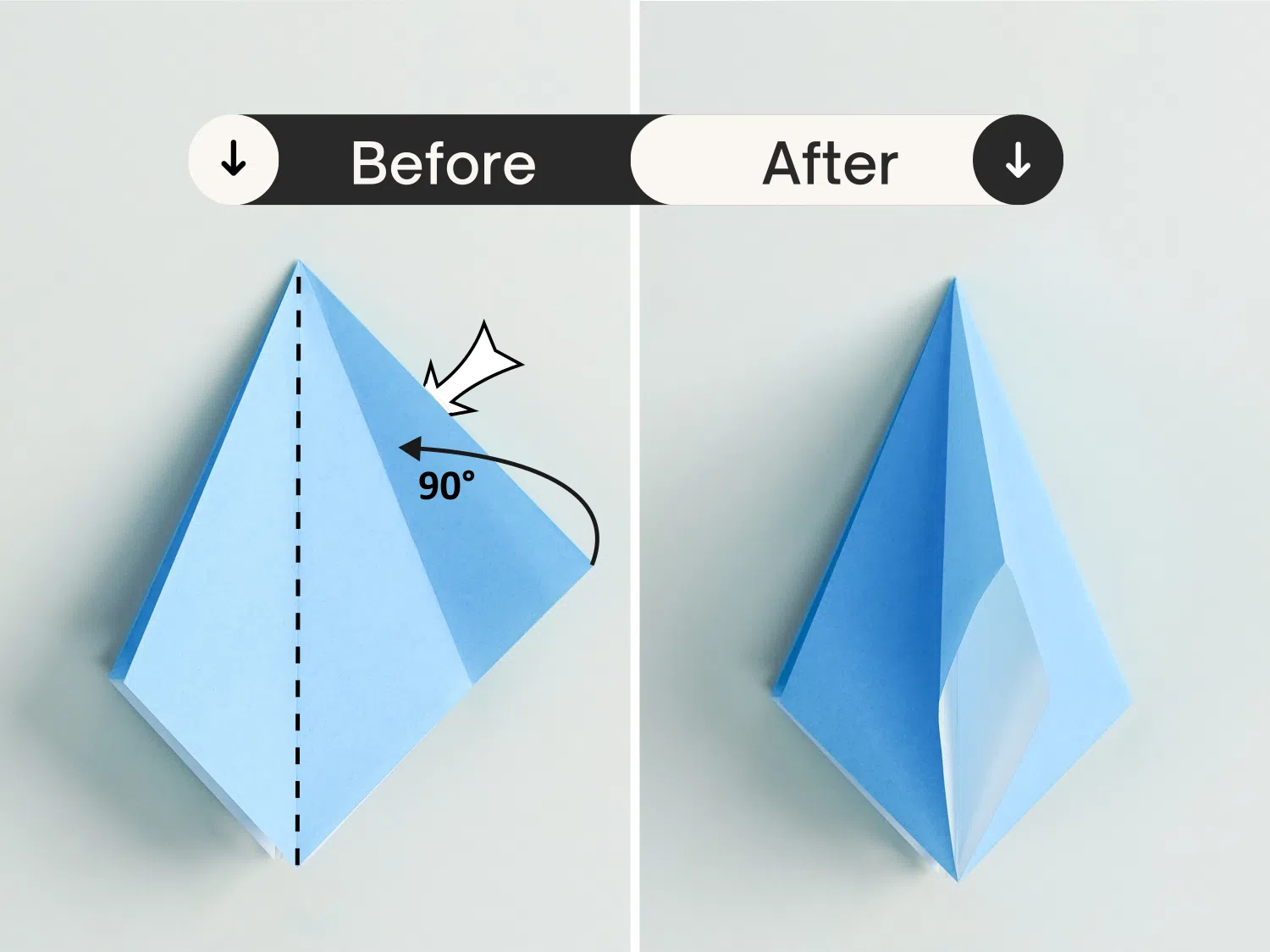 how to make origami frog base | Origami Ok