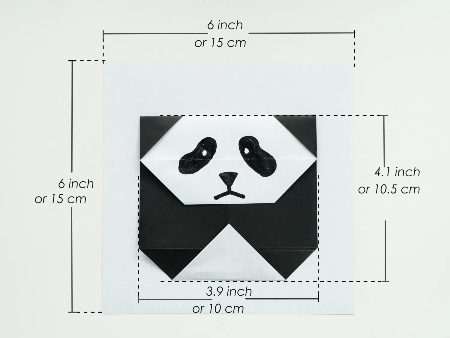 origami panda face