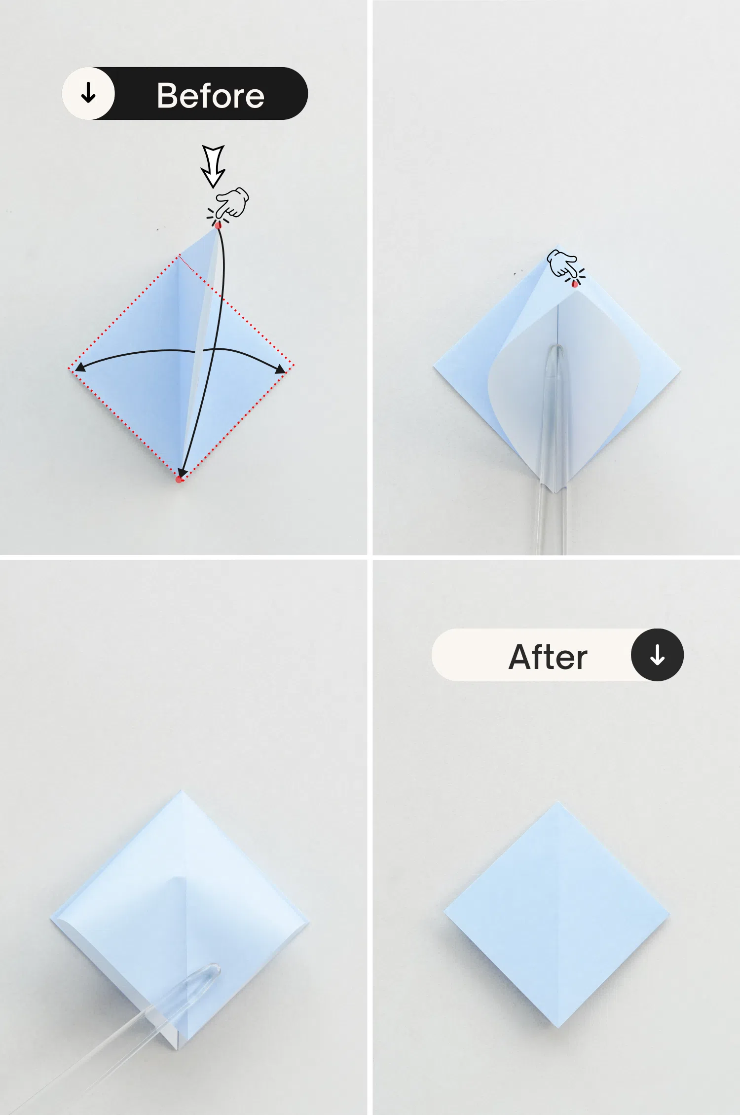 how to make origami square base | Origami Ok