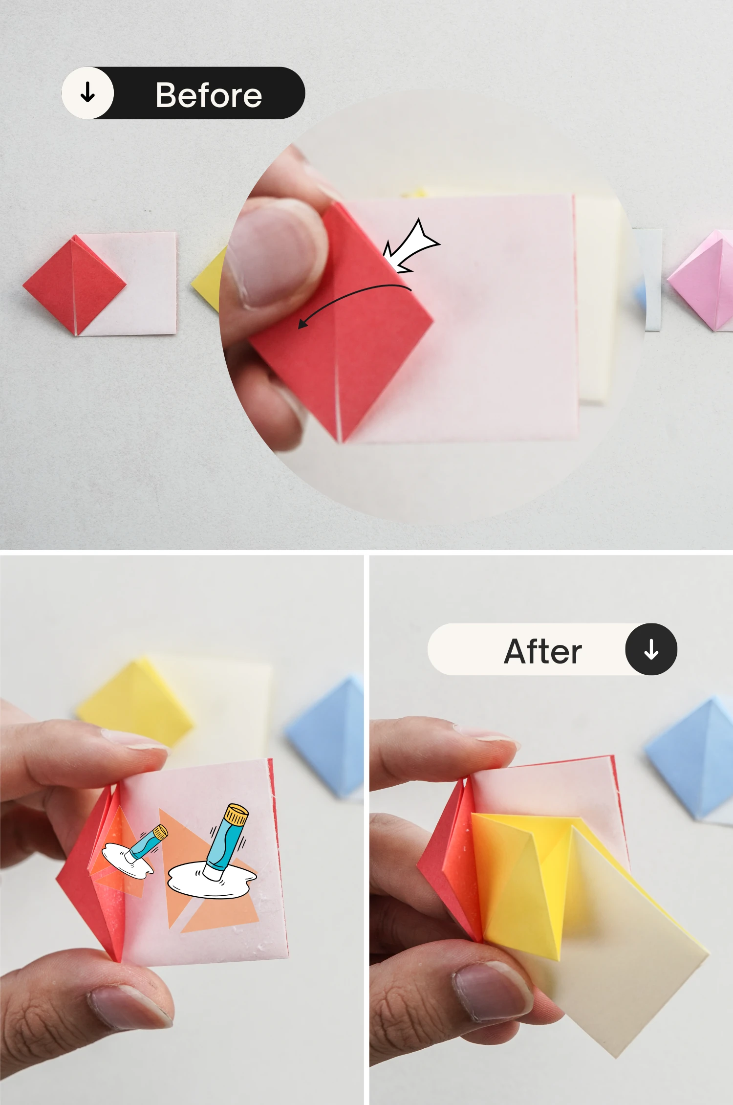 origami 5 petal origami flower | Origami Ok