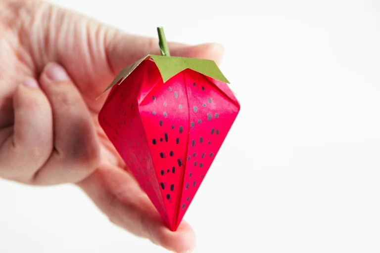 How to Make an Origami Strawberry