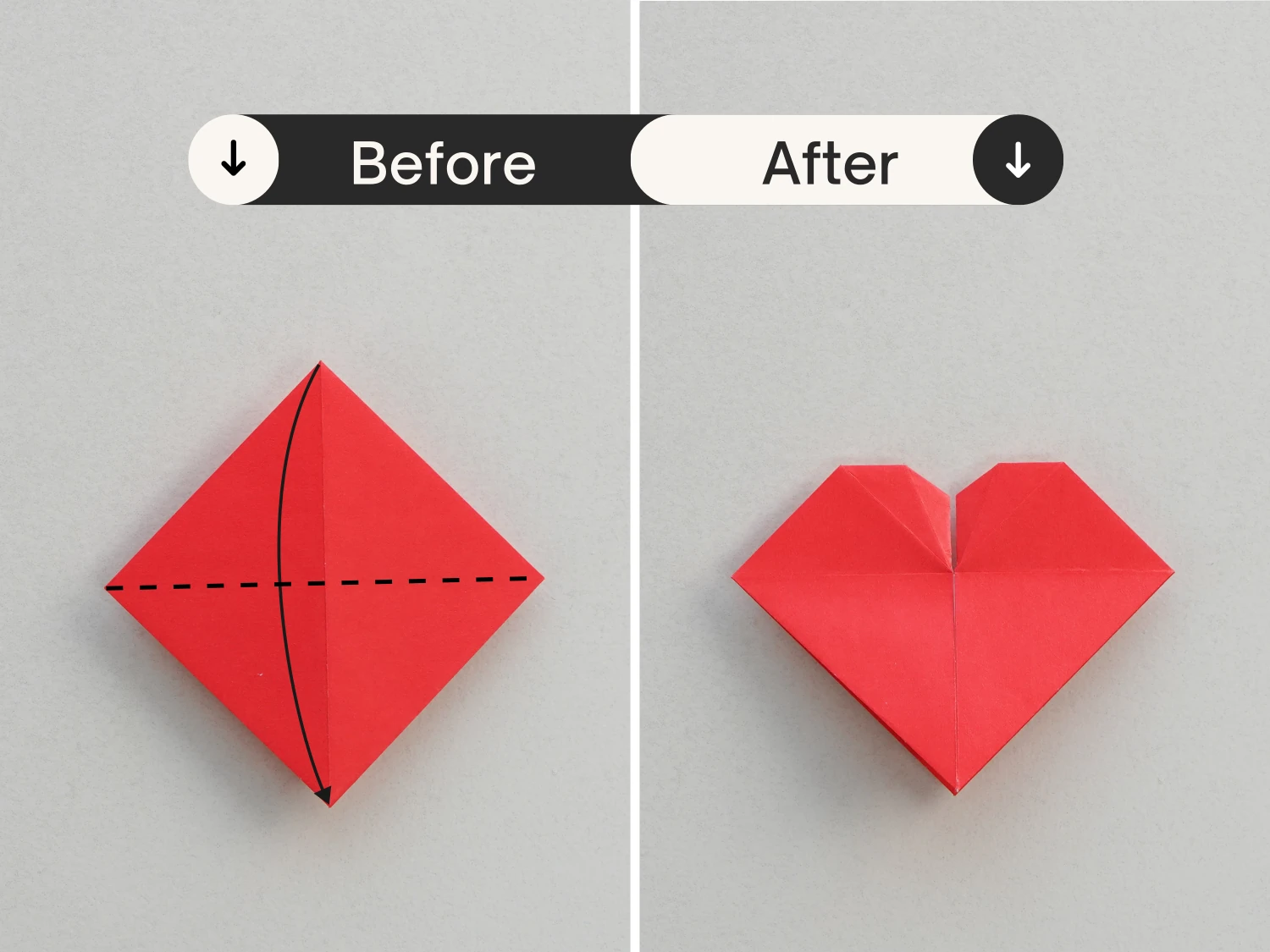 origami blossom heart | Origami Ok