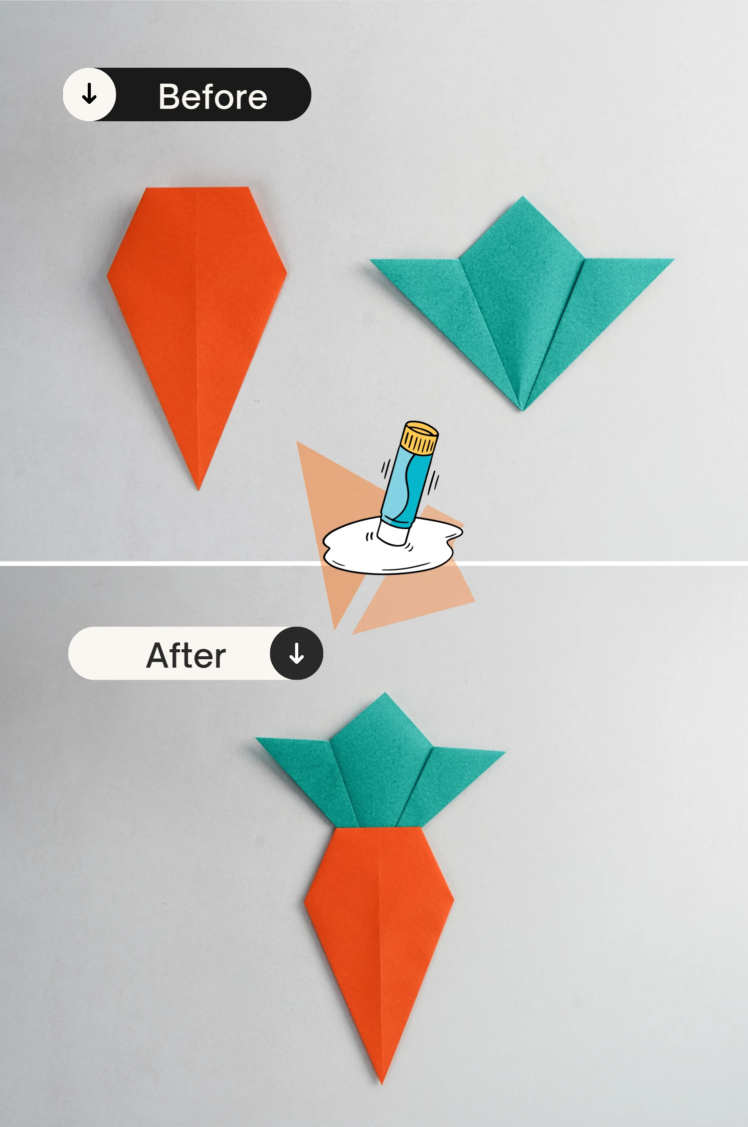 origami carrot | Origami Ok