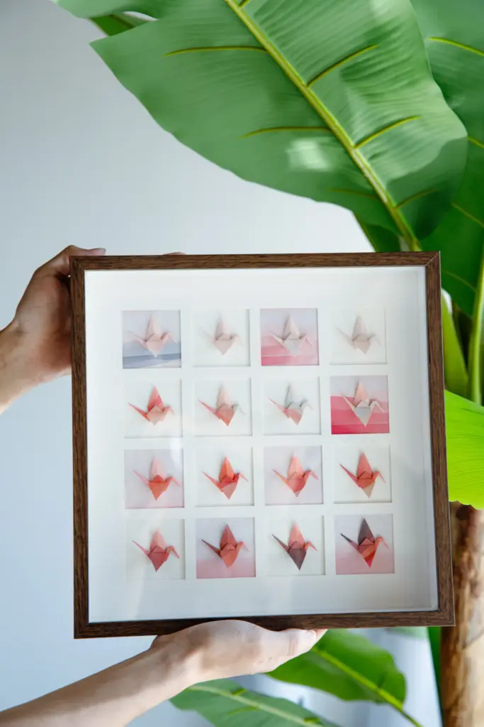 origami crane with patterned paper | origamiok