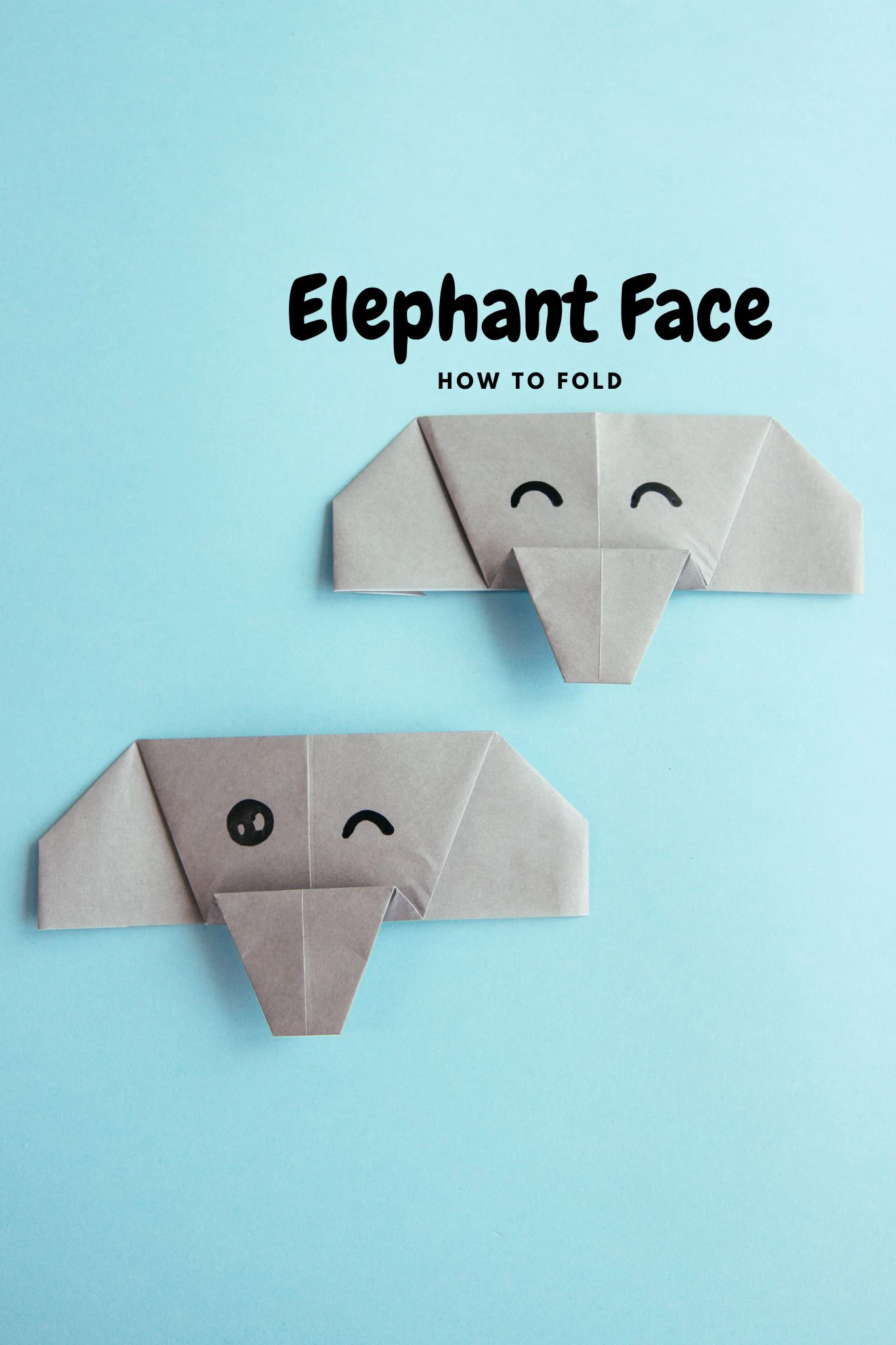 origami elephant face | origamiok