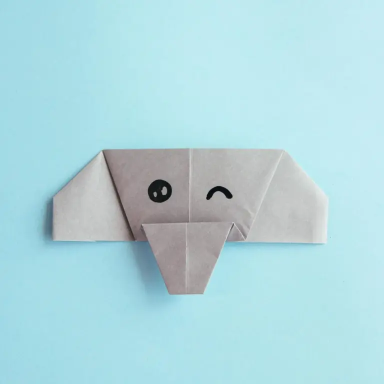 origami elephant face | Origami Ok