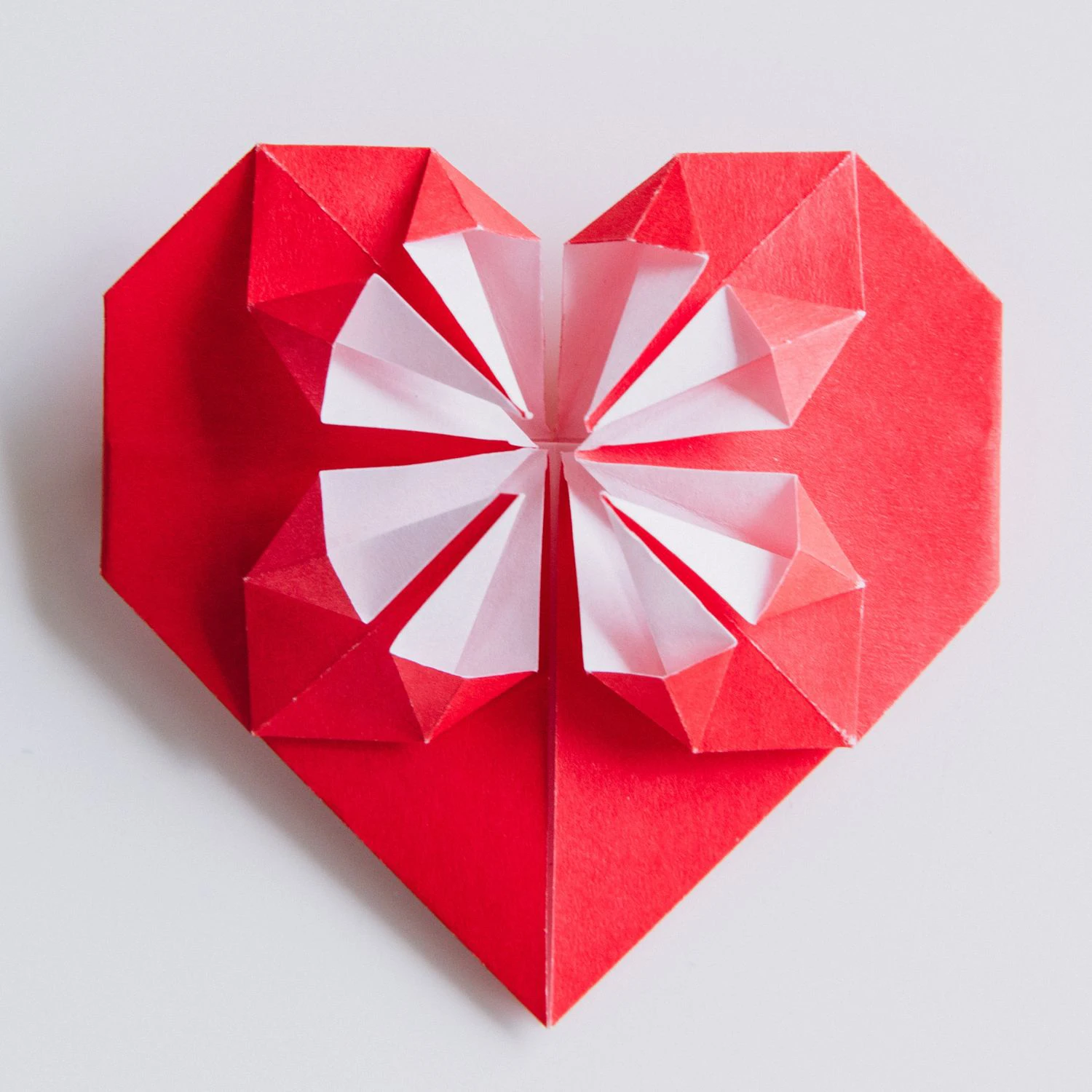 origami blossom heart | Origami Ok