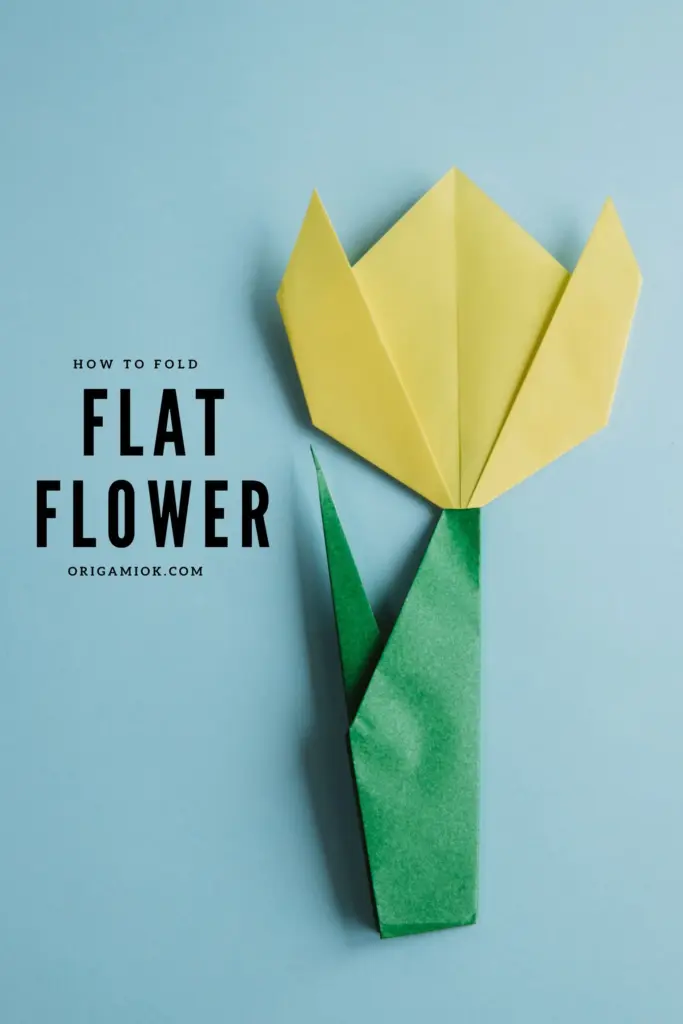 origami flat flower | origamiok