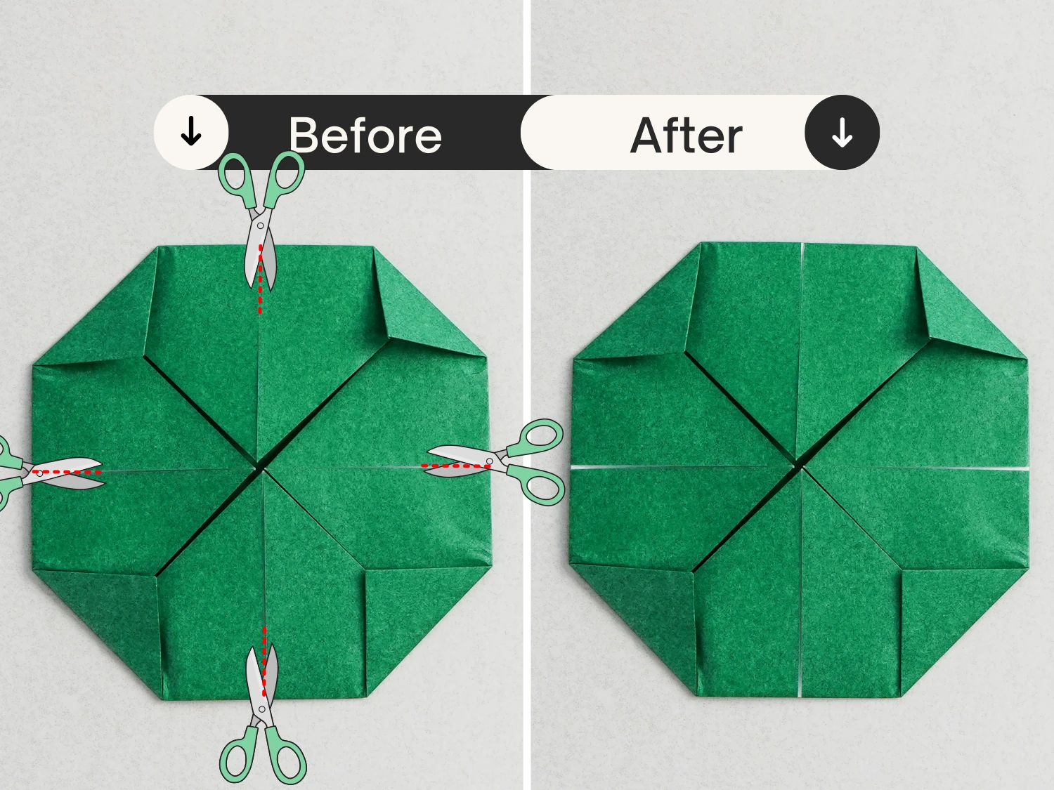 origami four leaf clover | Origami Ok