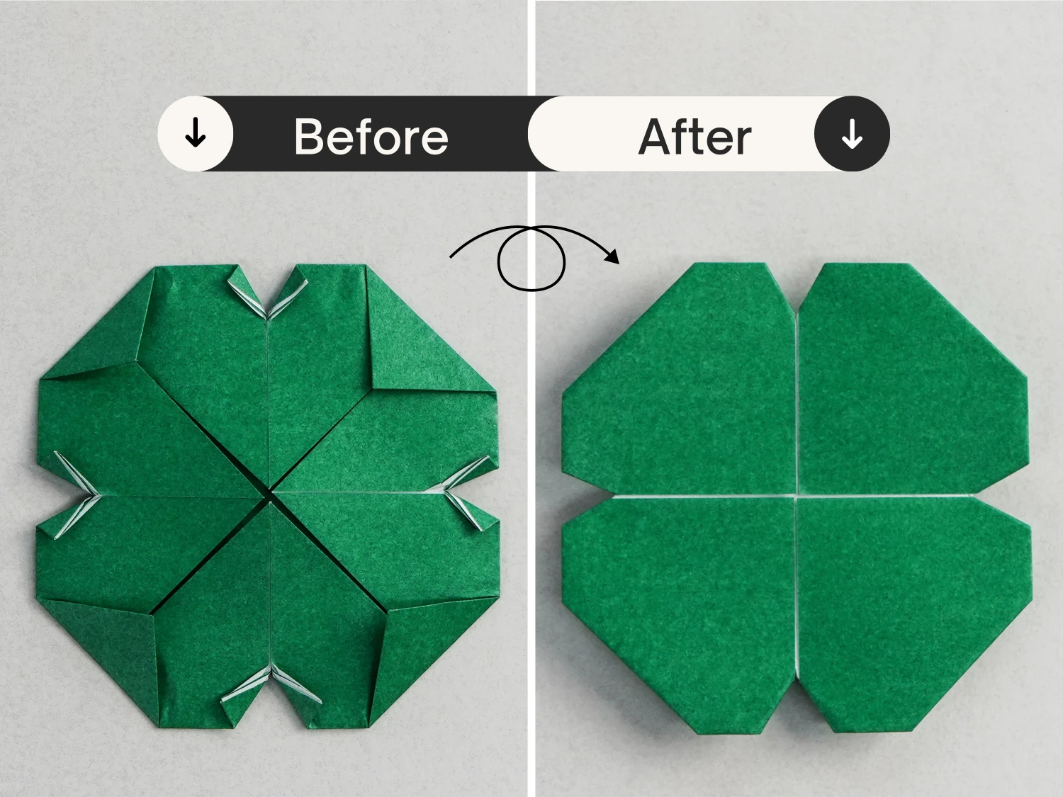 origami four leaf clover | Origami Ok