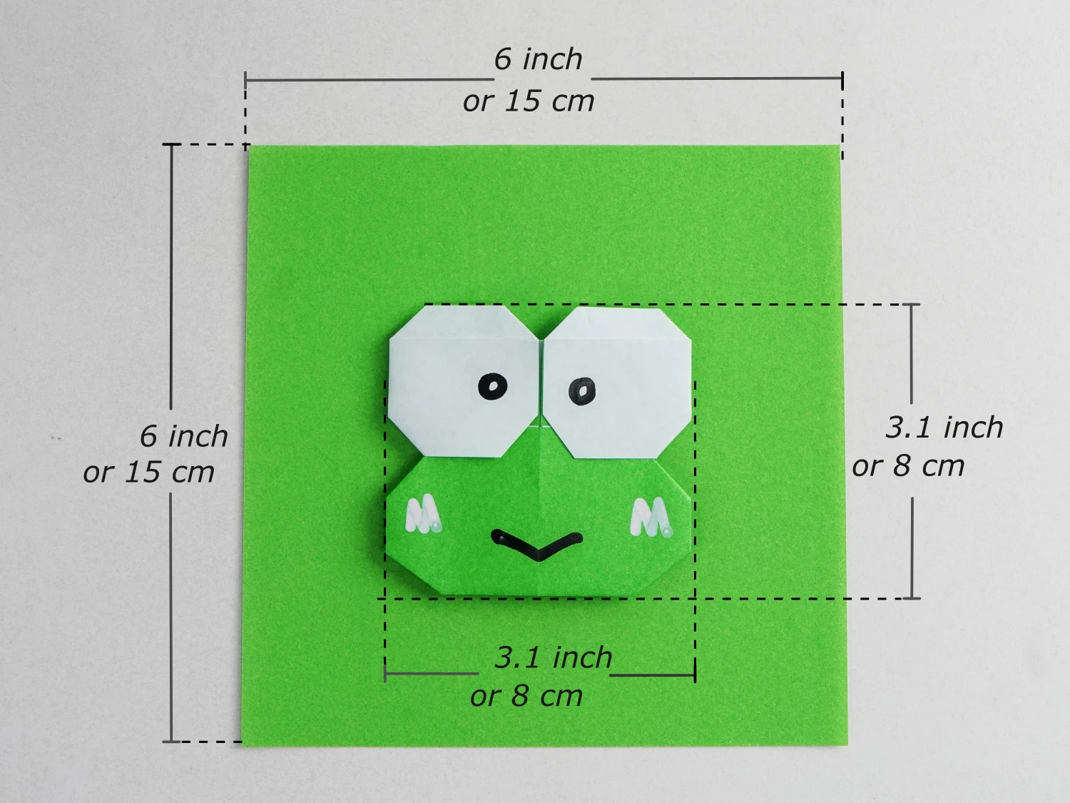 origami frog face | Origami Ok