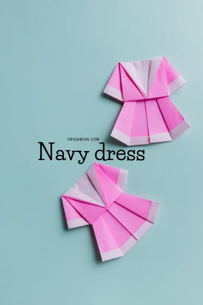 origami navy dress | origamiok