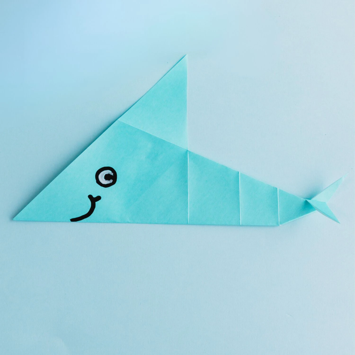 How to Fold an Easy Origami Shark - OrigamiOK