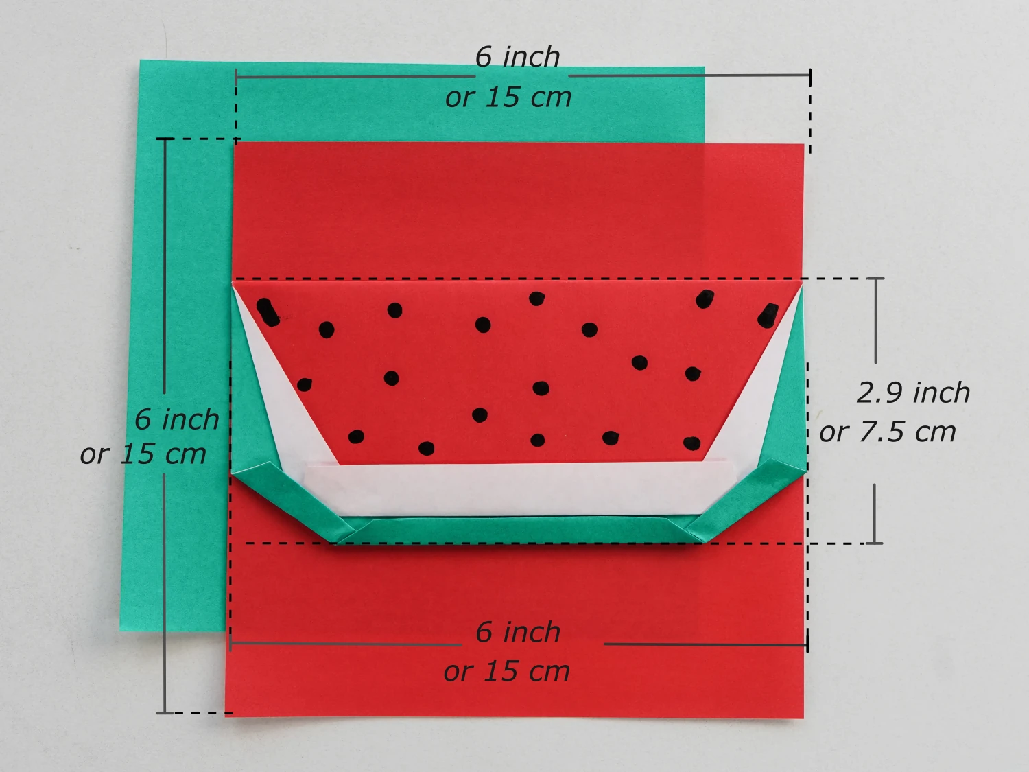 origami watermelon | Origami Ok