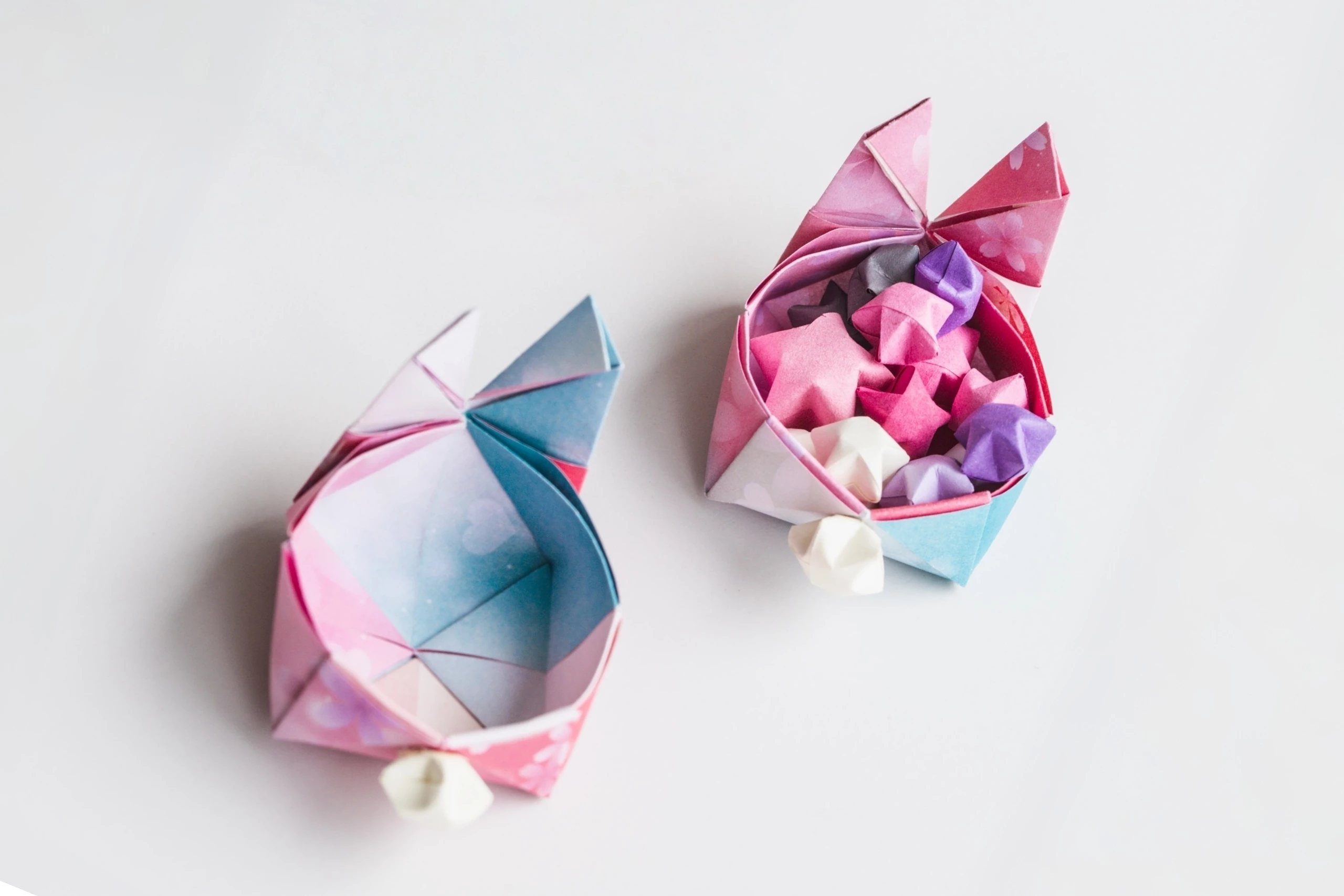 How to Make an Origami Bunny Box - Origami OK, image size:2560x1707