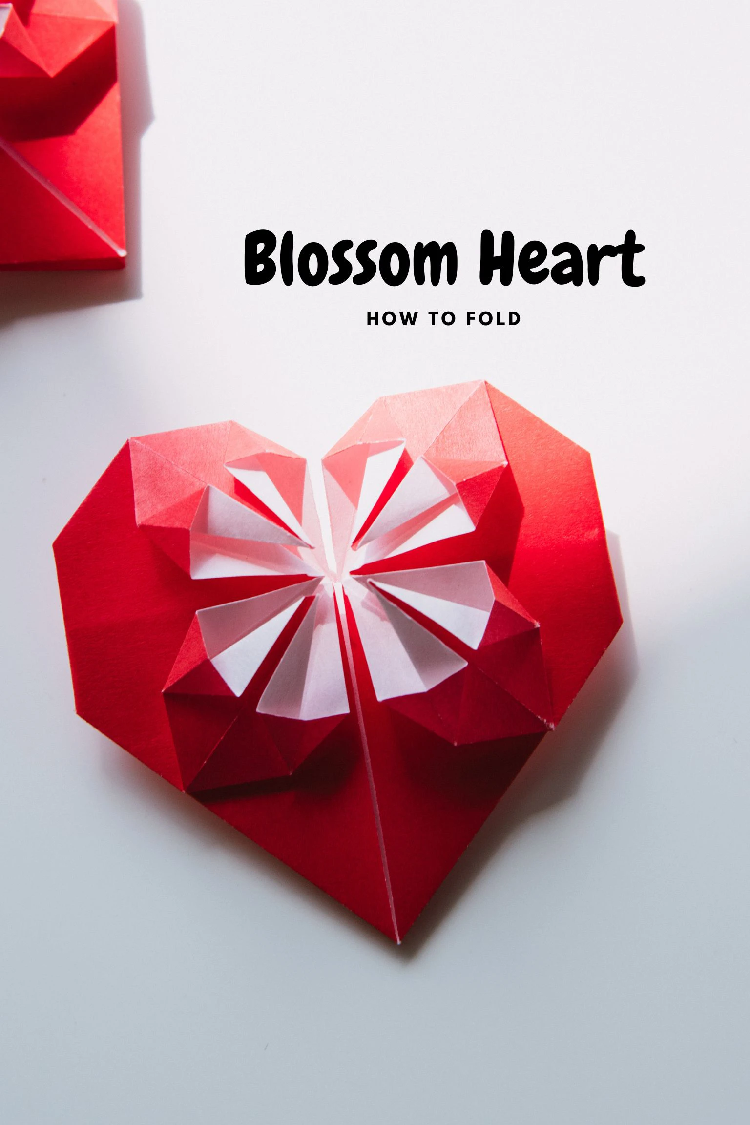 origami blossom heart | origamiok