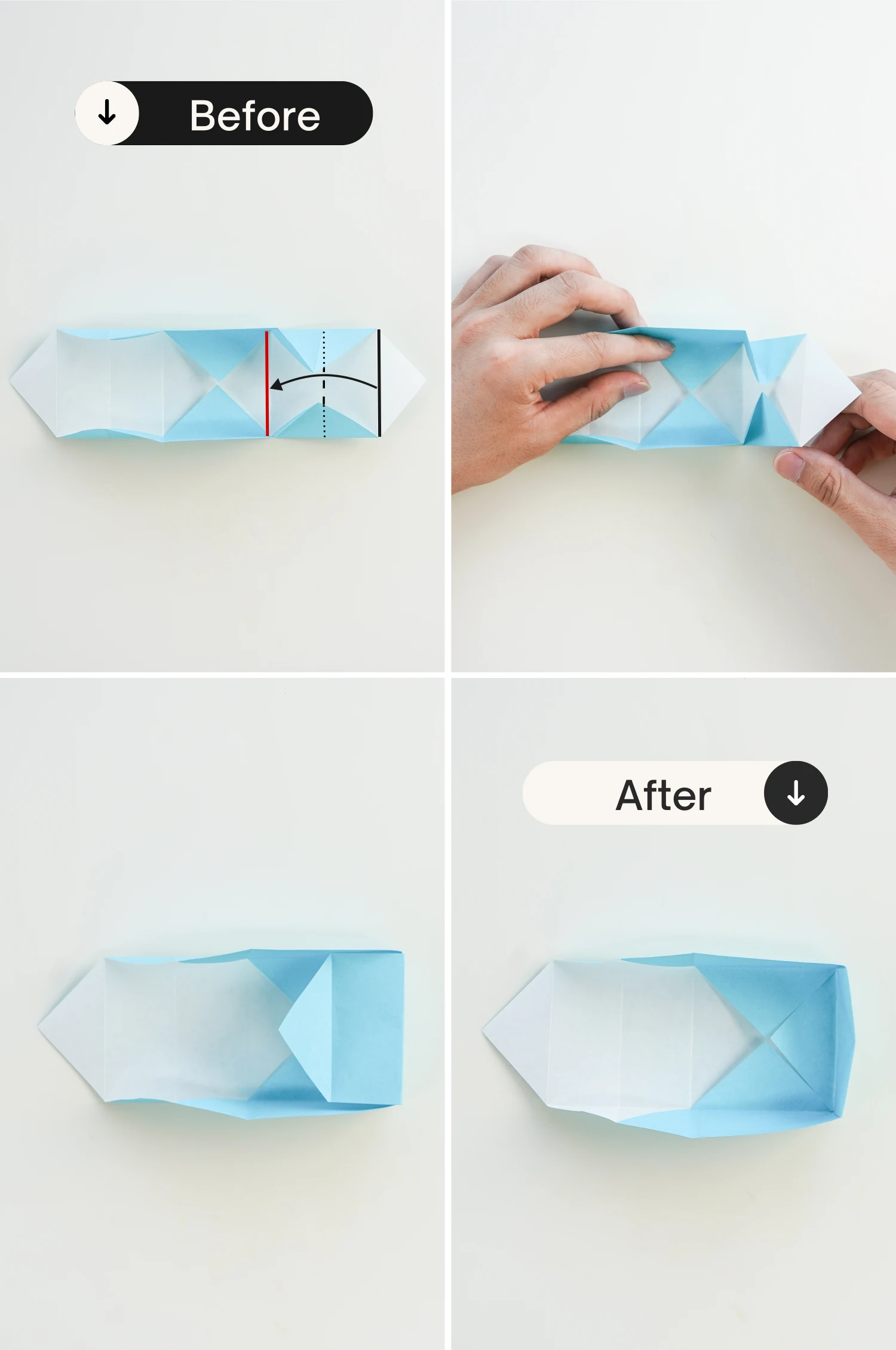 origami box with lid | origamiok.com