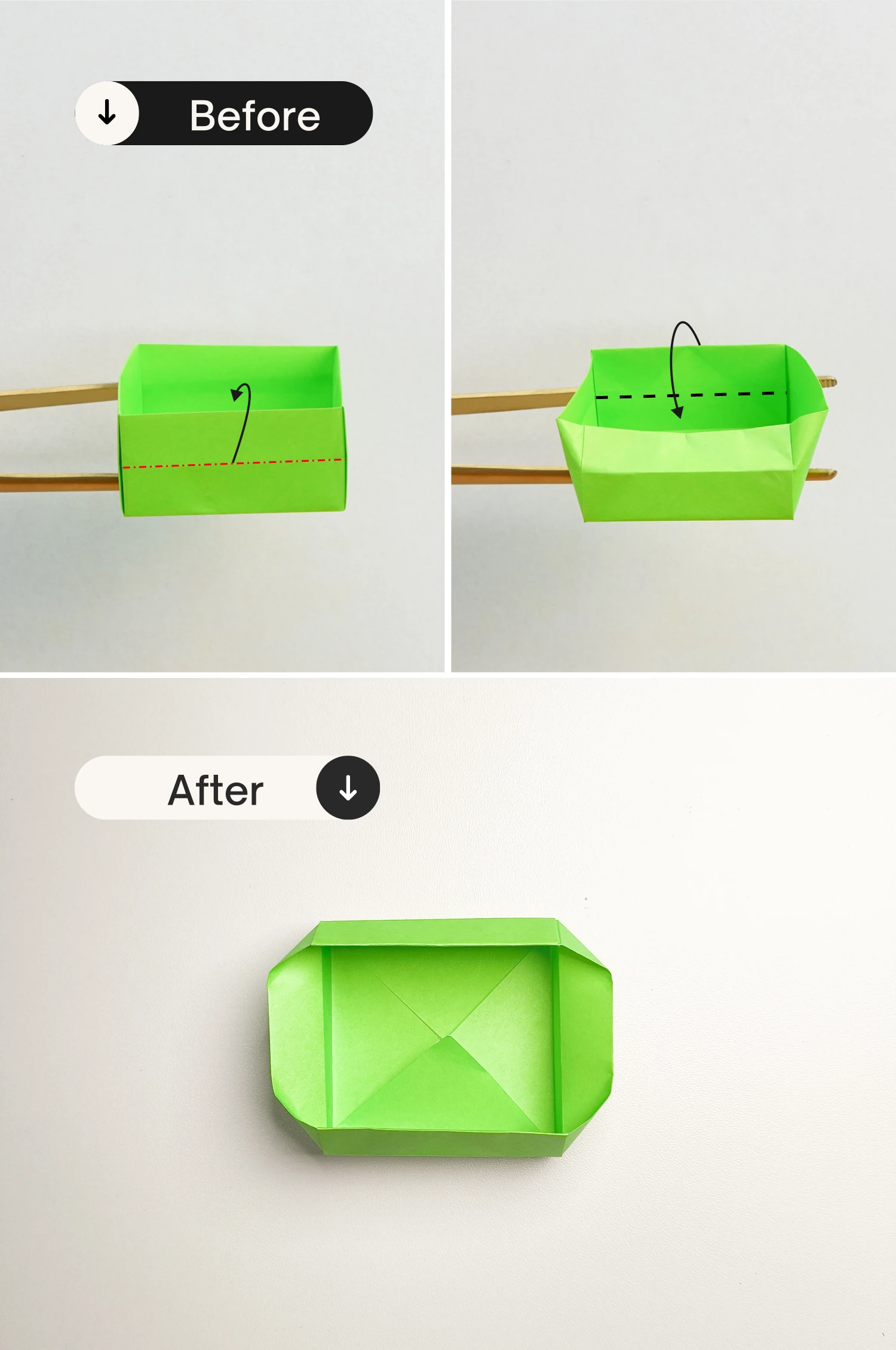 origami box with lid | origamiok.com