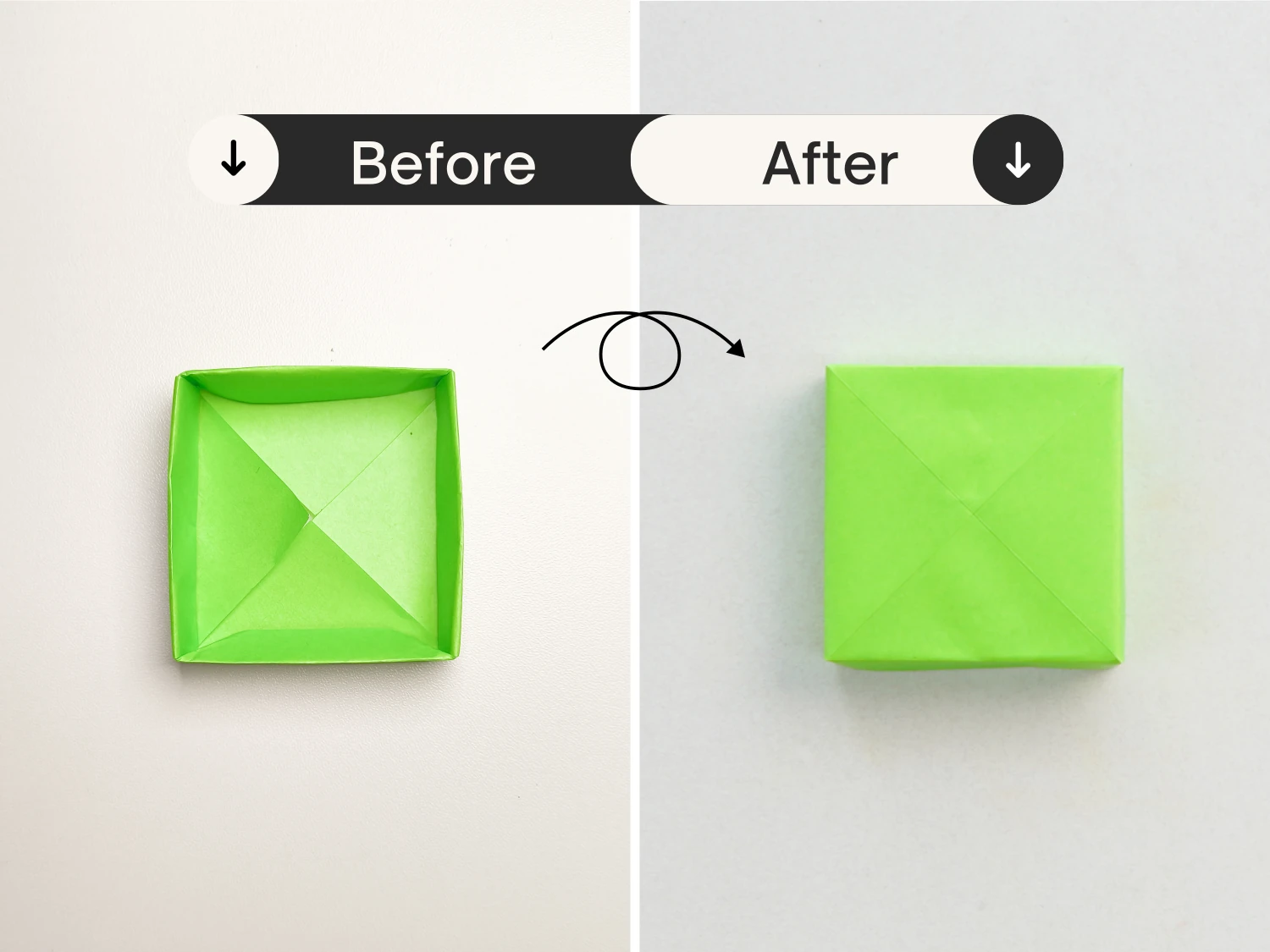 origami box with lid | origamiok.com