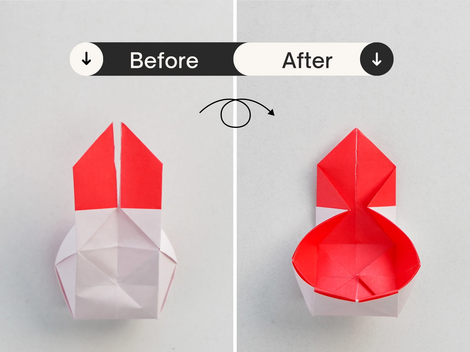 origami bunny box | origamiok.com