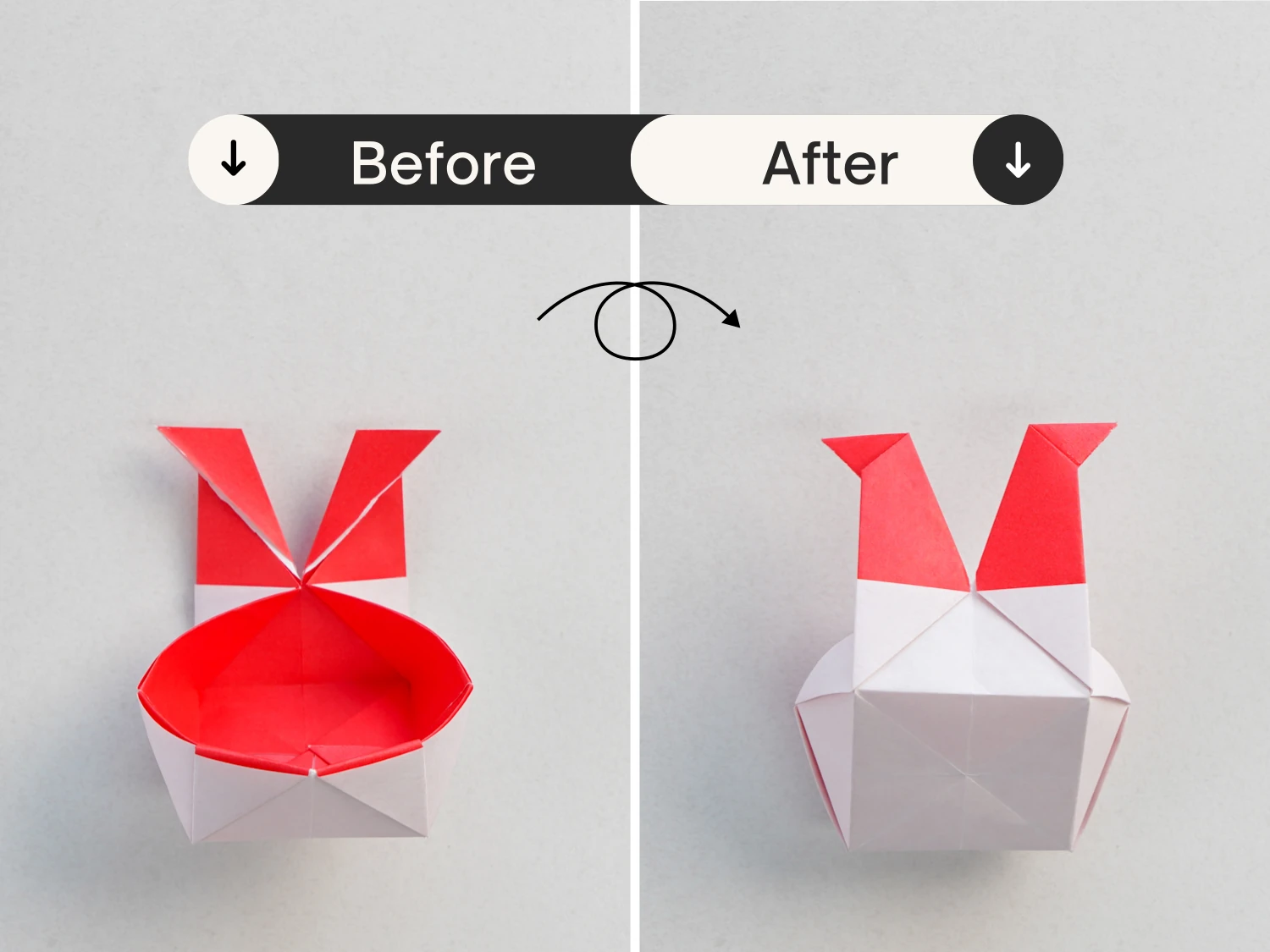 origami bunny box | origamiok.com