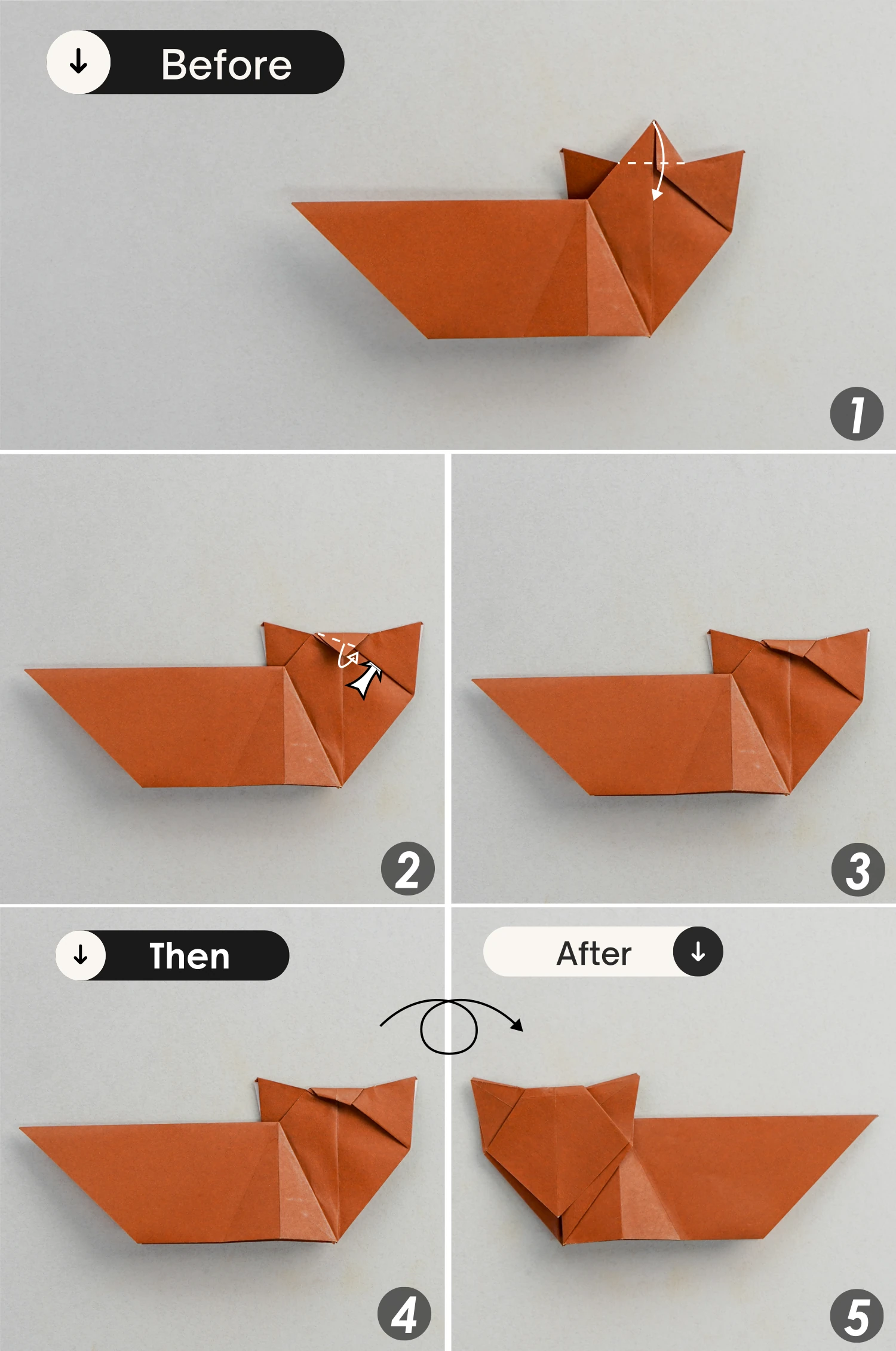 origami cat| origamiok.com