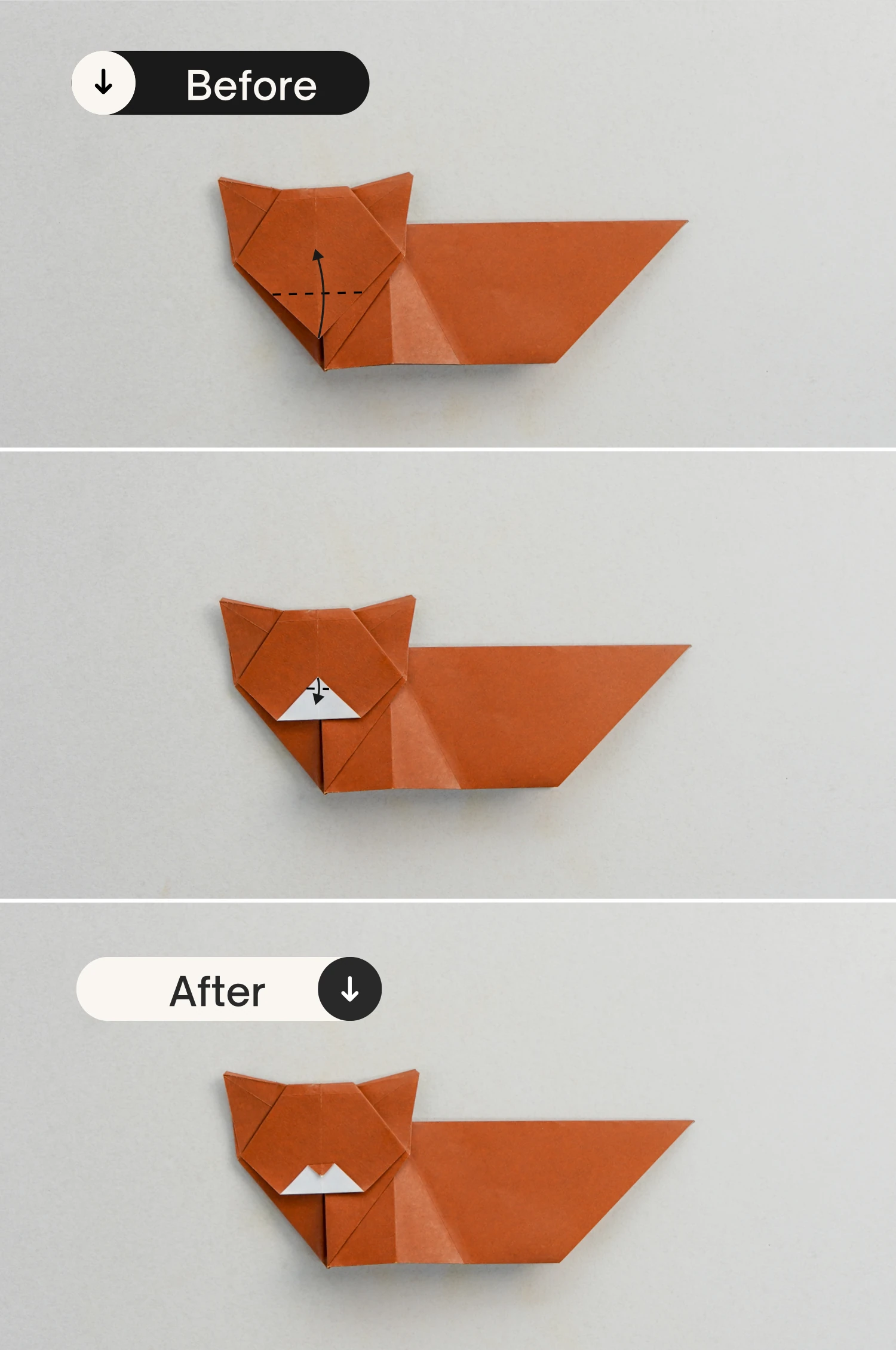 origami cat| origamiok.com