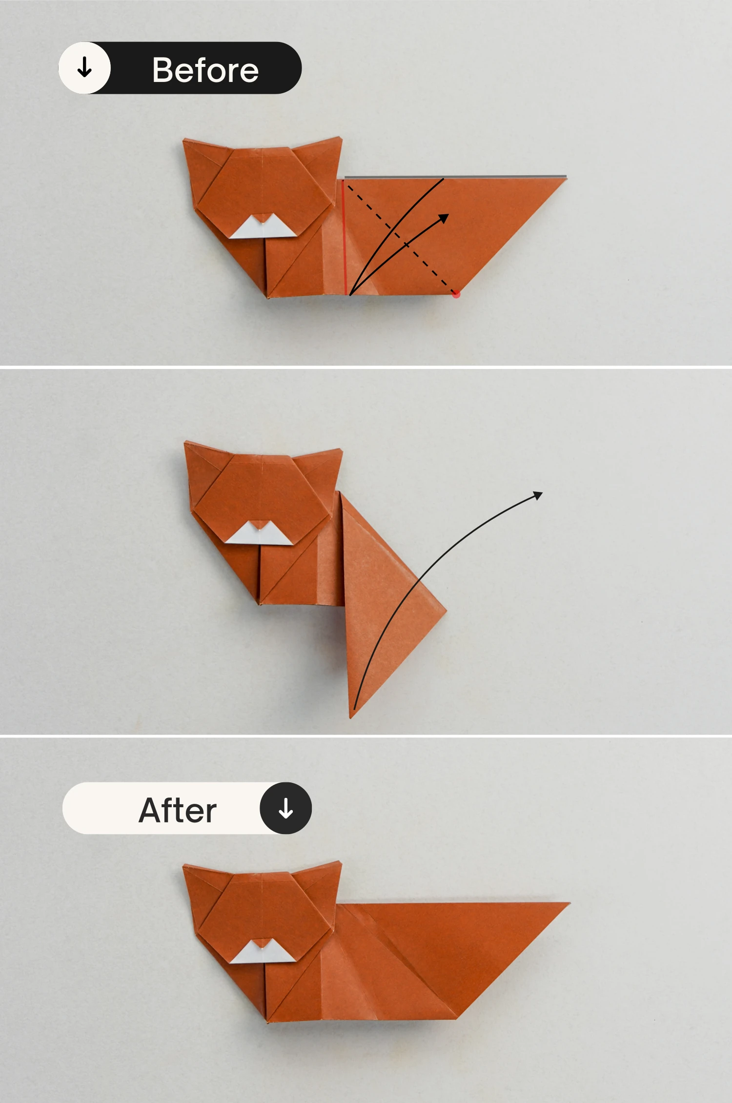 origami cat| origamiok.com