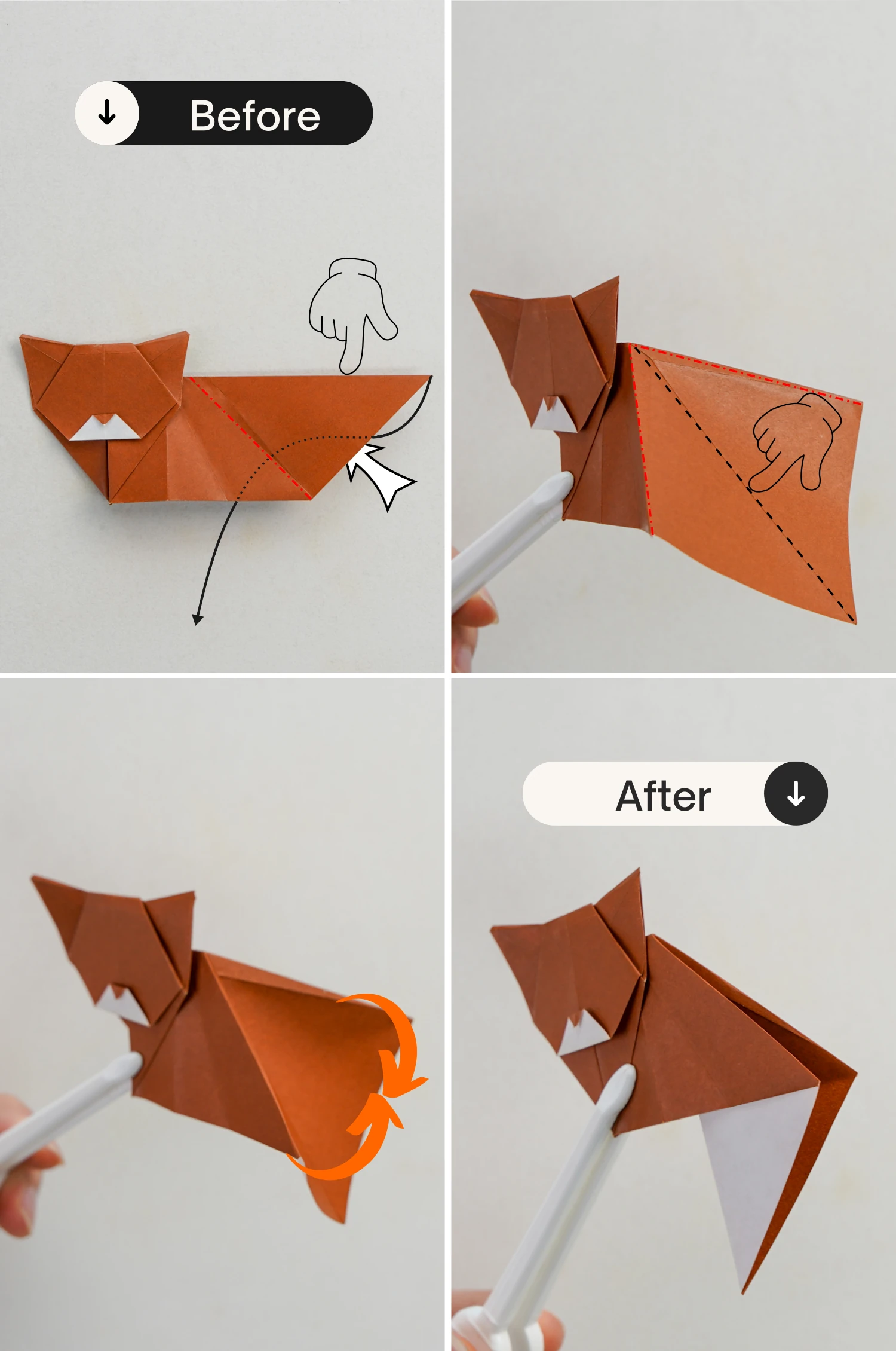 origami cat| origamiok.com