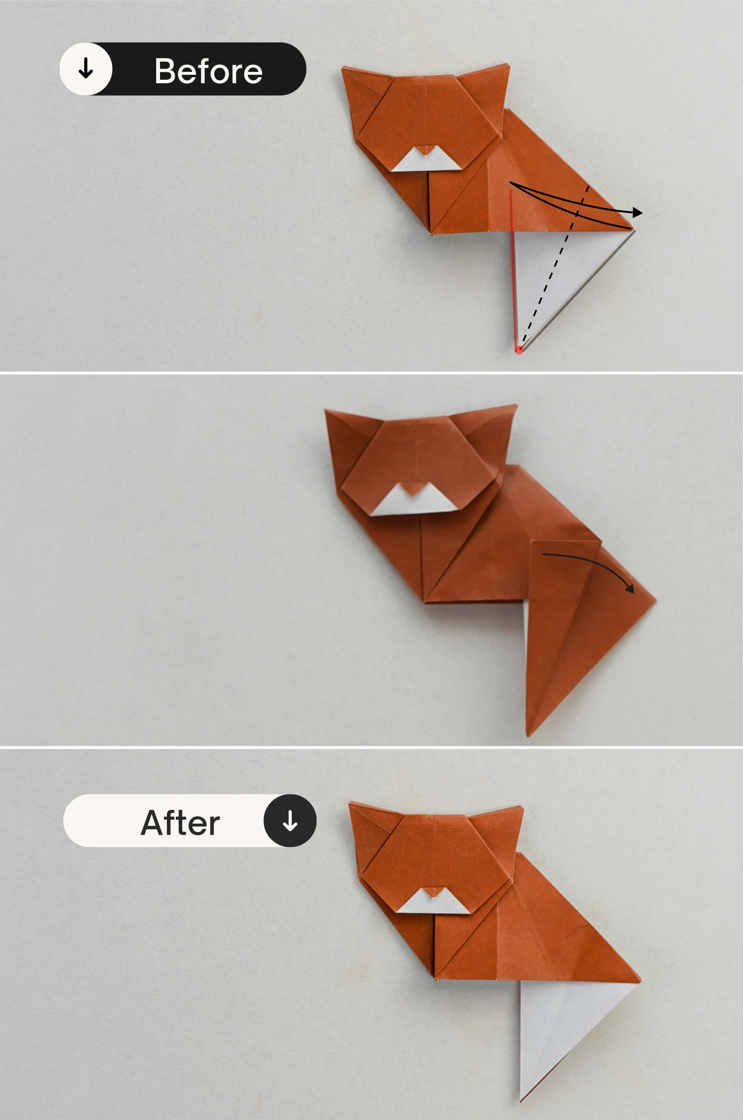 origami cat| origamiok.com