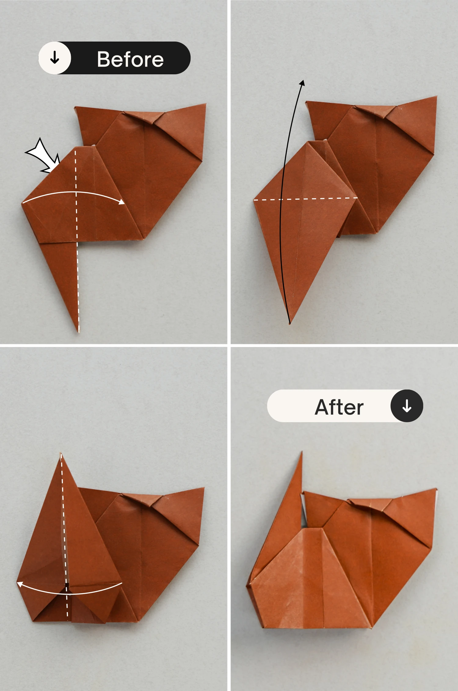 origami cat| origamiok.com