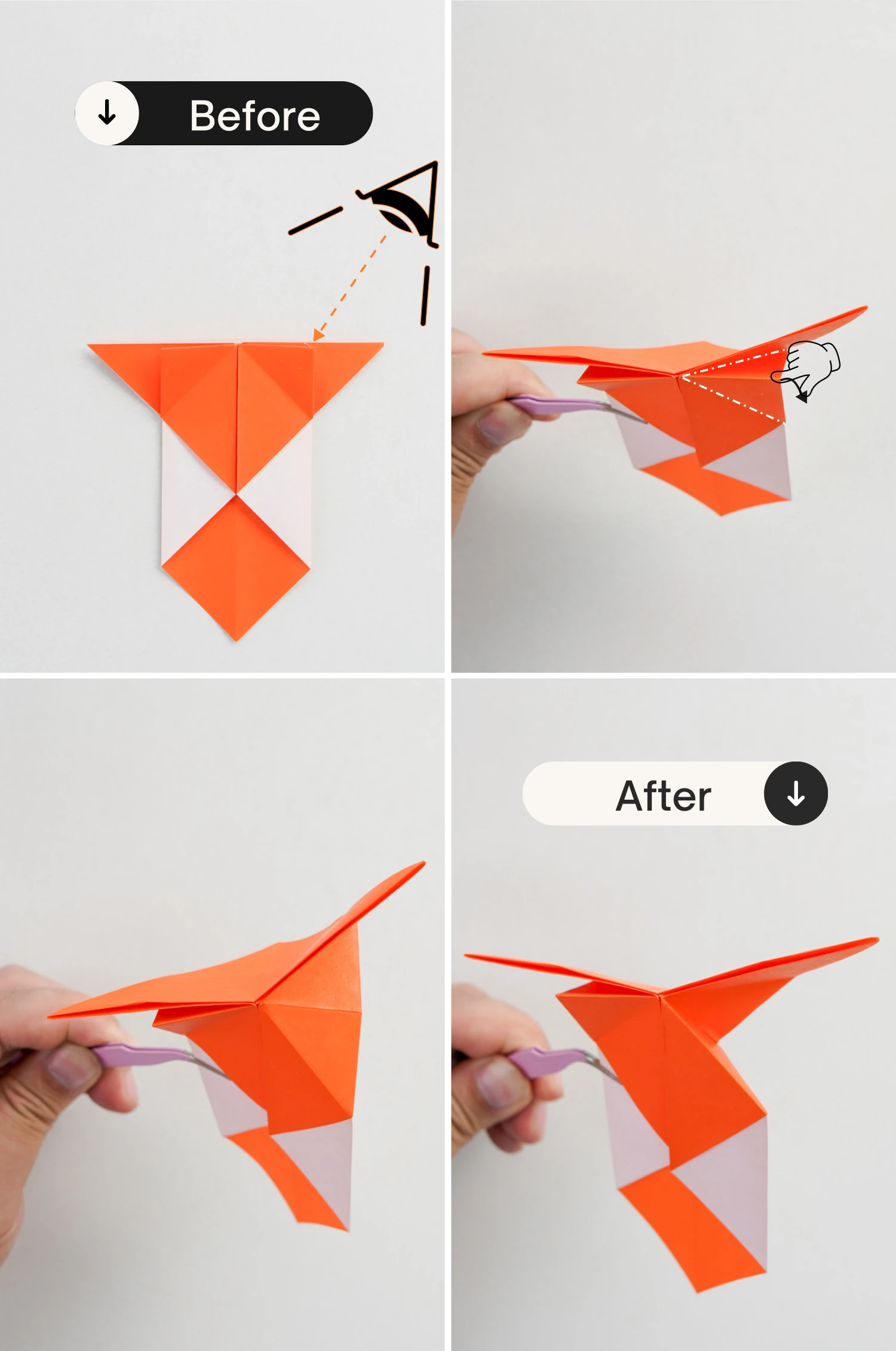 origami cat bookmark | origamiok.com