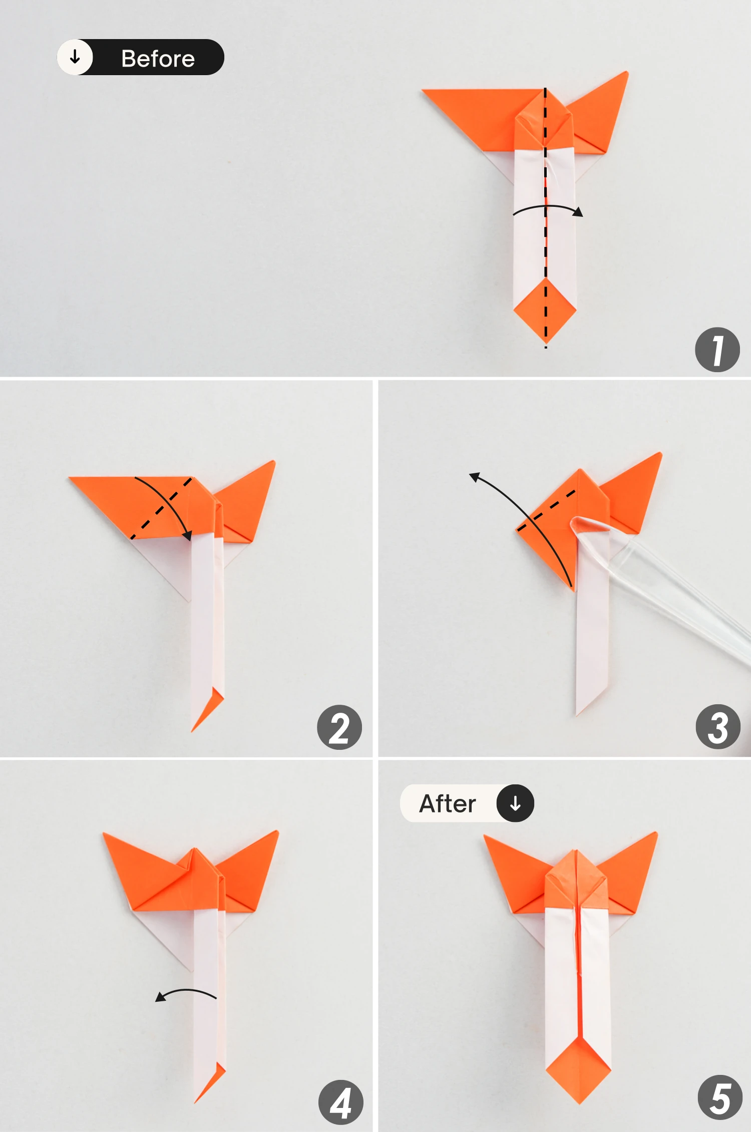 origami cat bookmark | origamiok.com