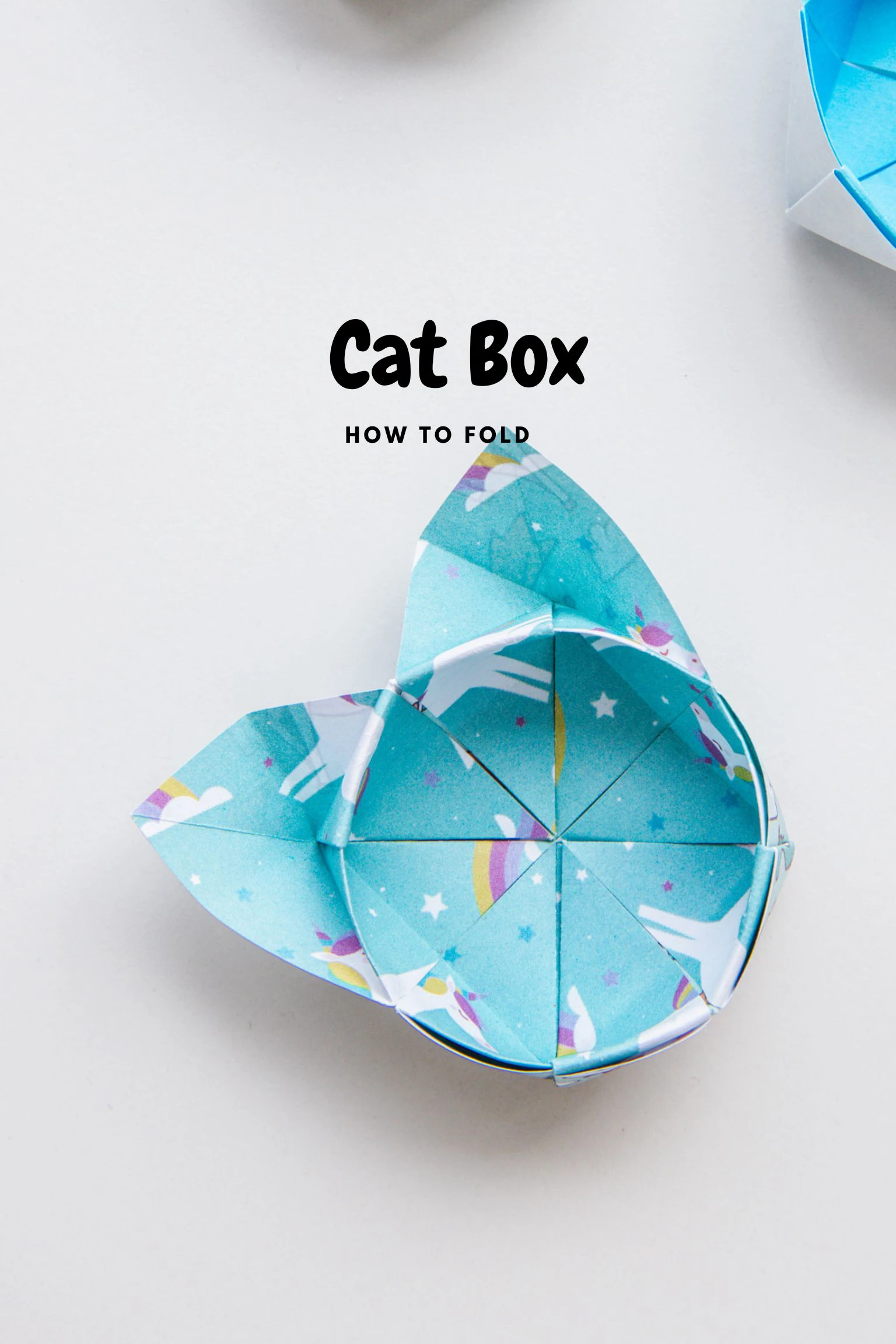 origami cat  box | origamiok