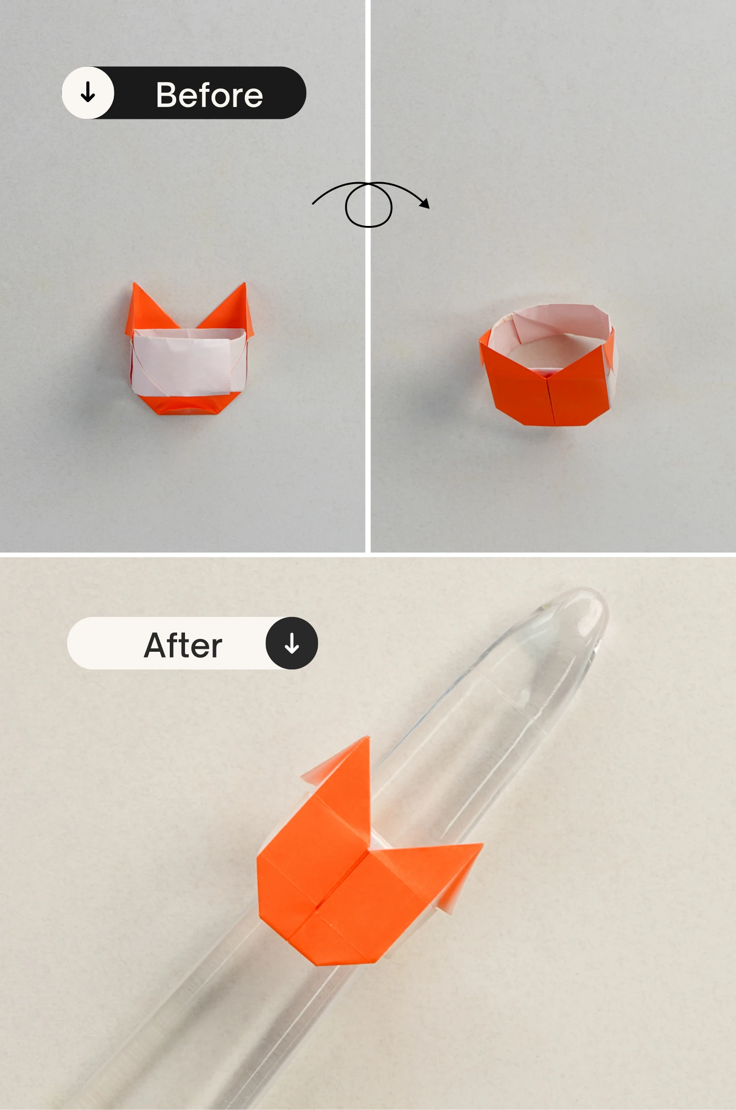 origami cat ring| origamiok.com