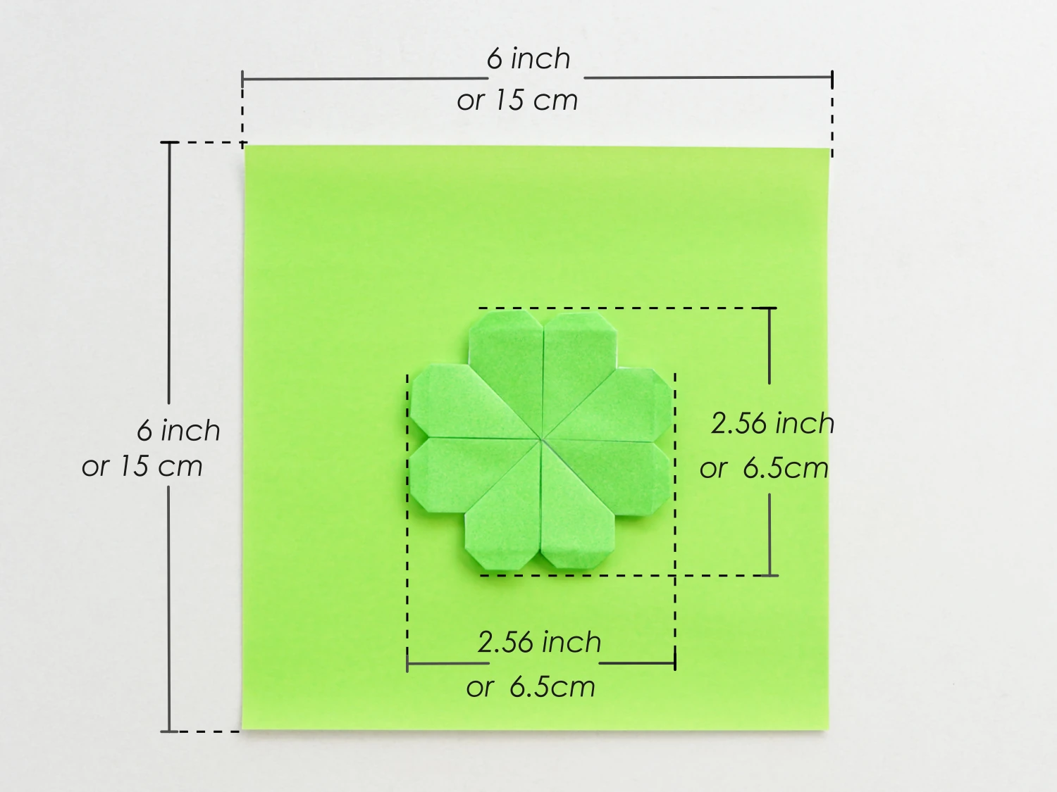 origami combined four leaf clover | origamiok.com