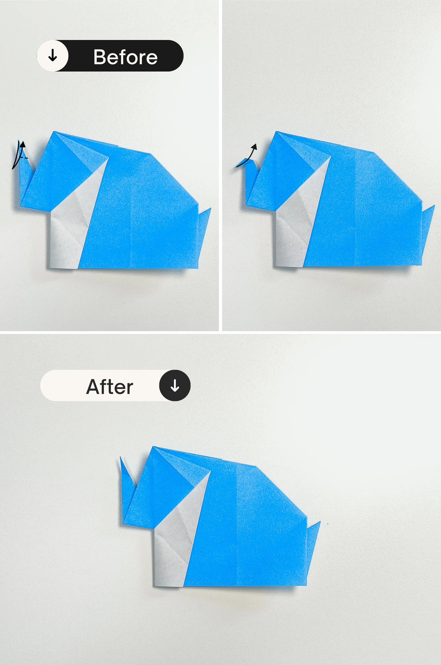 origami elephant | origamiok.com