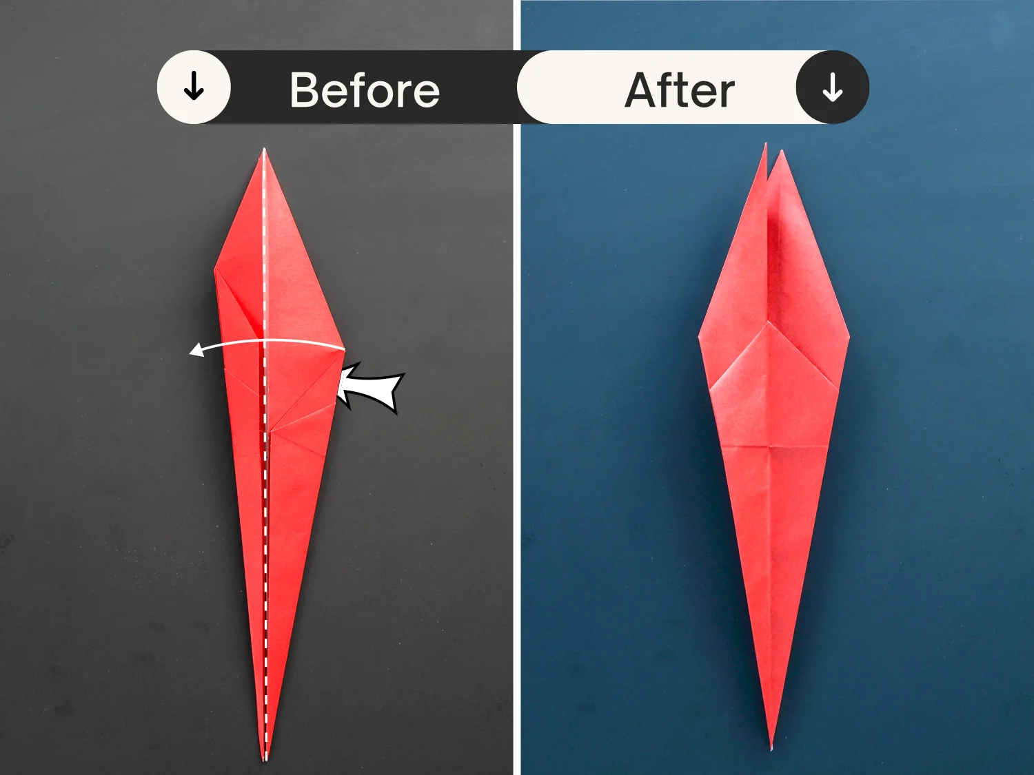 origami flamingo| origamiok.com