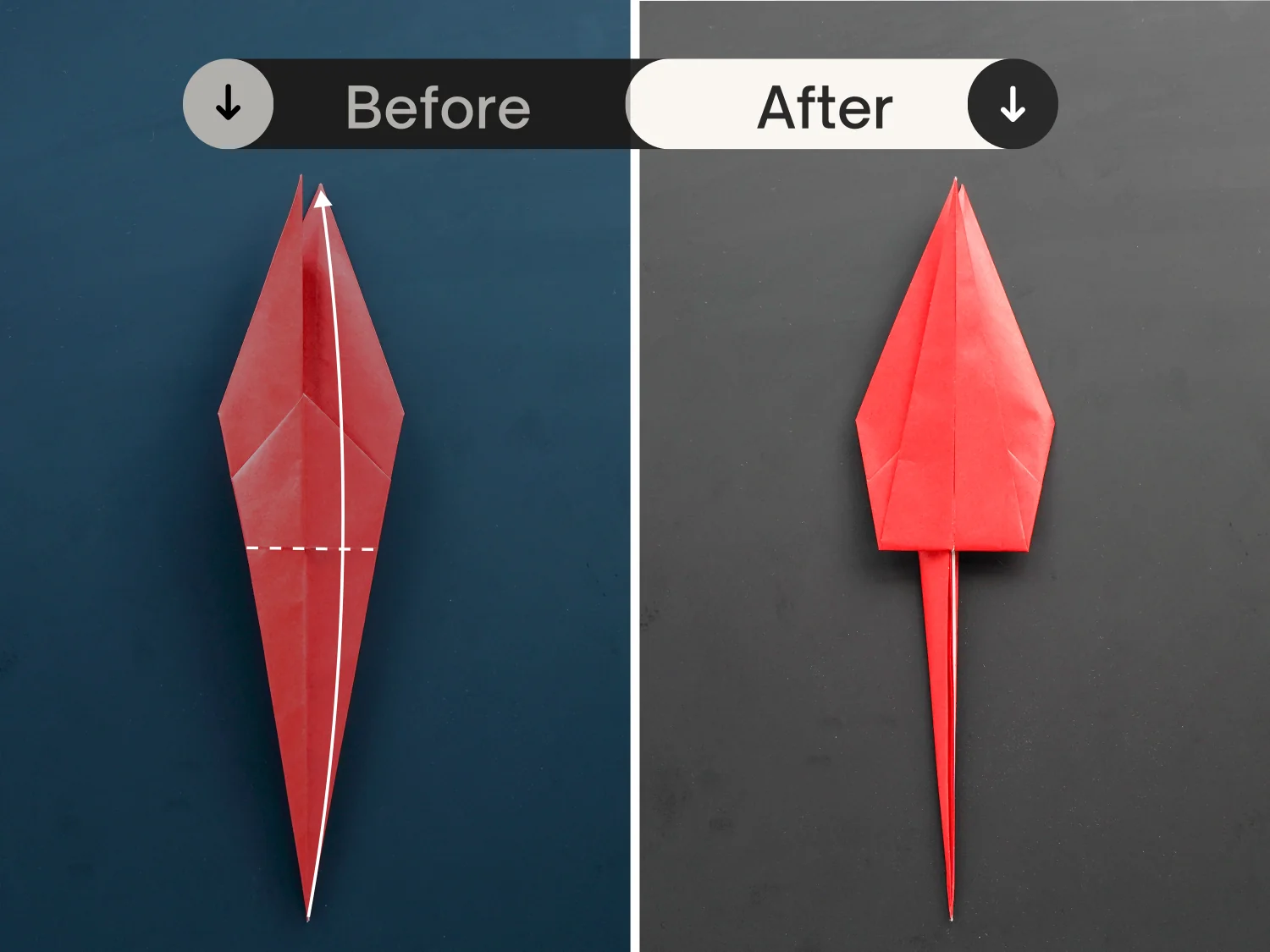 origami flamingo| origamiok.com