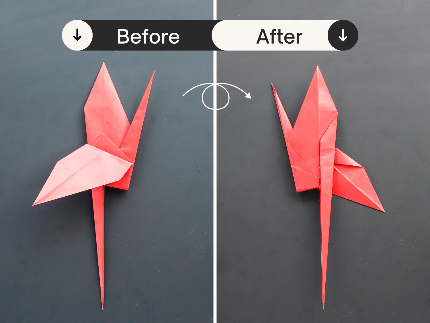 origami flamingo| origamiok.com