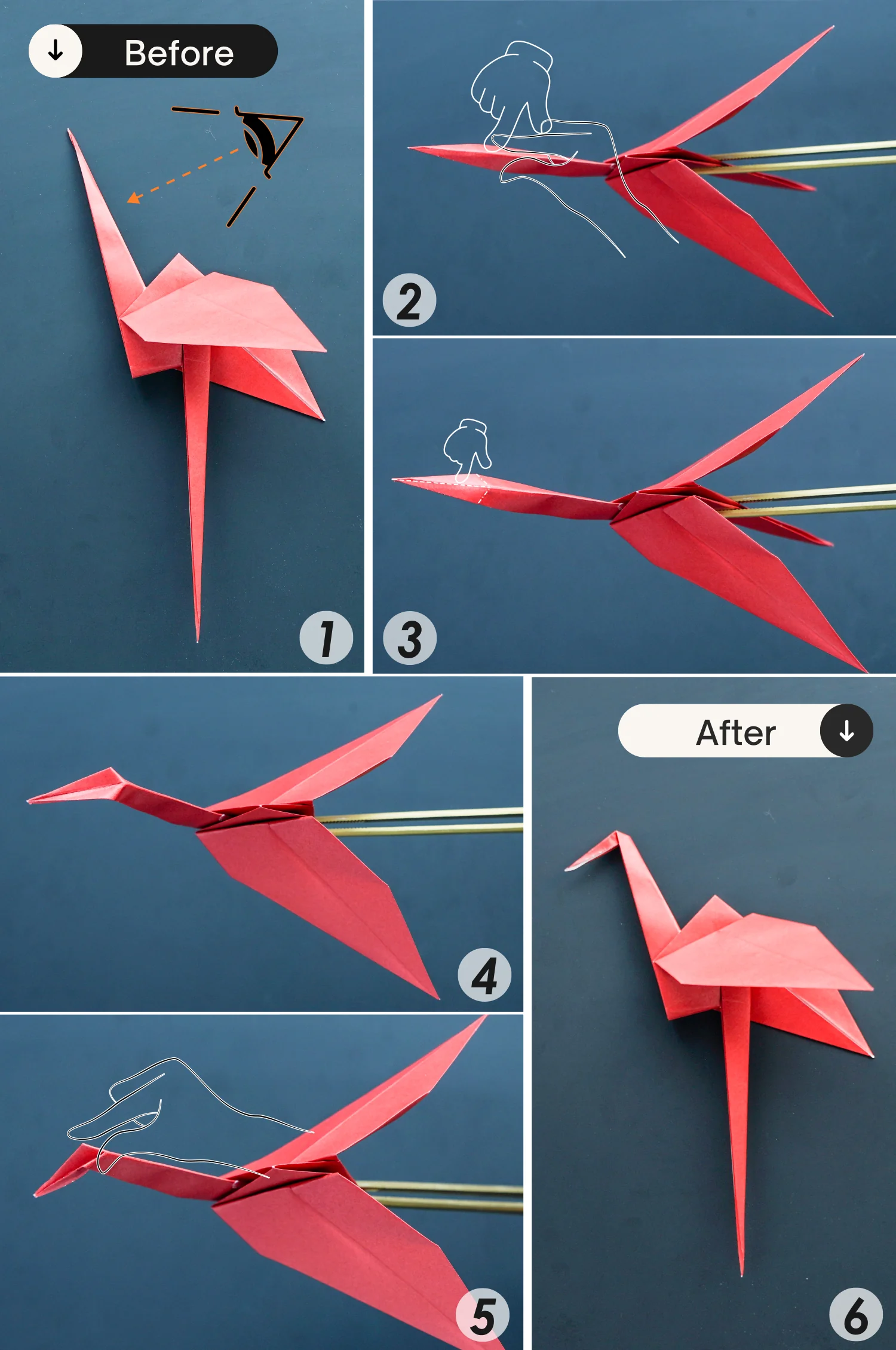 How to Fold an Origami Flamingo - OrigamiOK