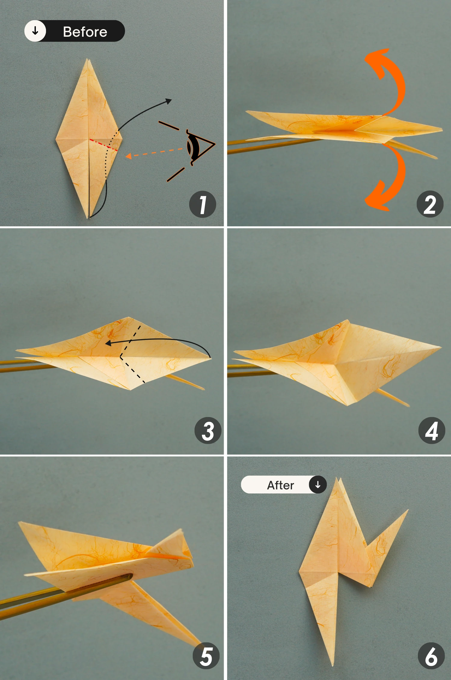 origami flapping bird | origamiok.com